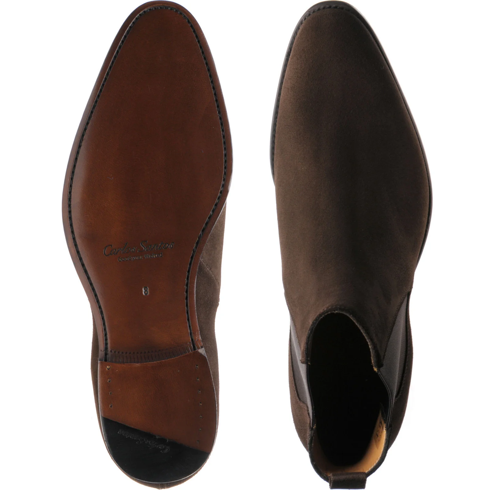 Carlos Santos 7902 mens Chelsea boots in camurca - Image 3