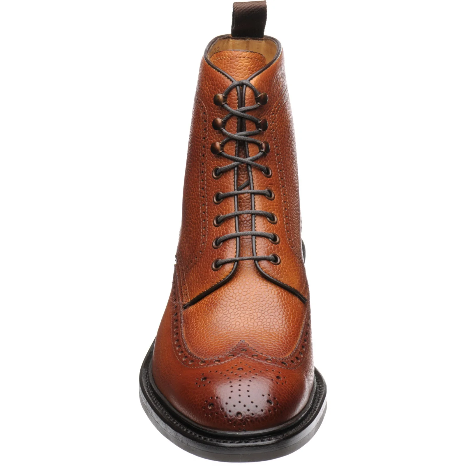 Carlos Santos 8922 mens rubber-soled brogue boots in braga grain - Image 2