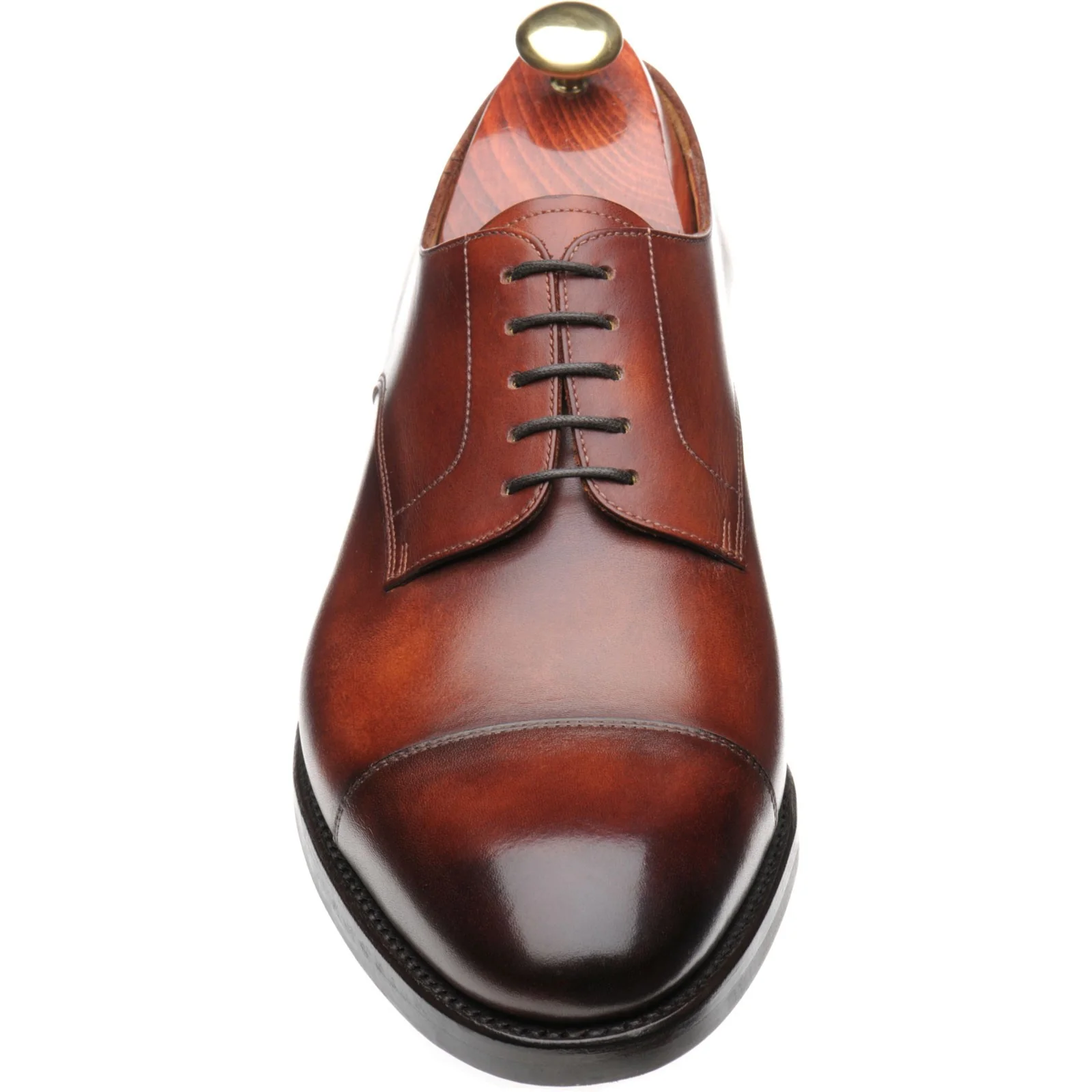 Carlos Santos 9381 mens rubber-soled Derby shoes in wine shadow - Image 2