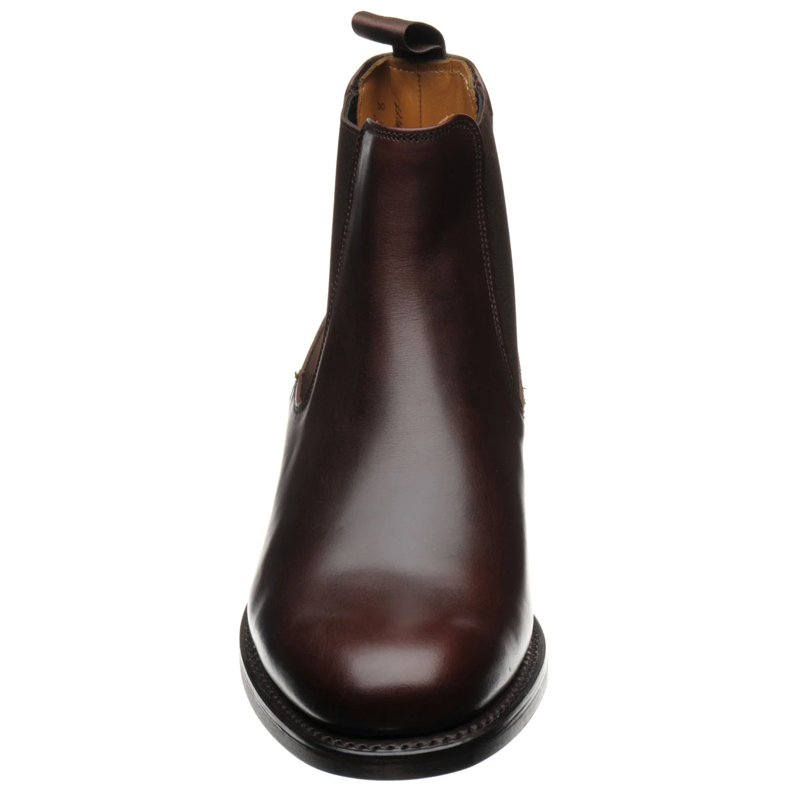 Cheaney Barnes III R mens rubber-soled Chelsea boots in brown pull up calf - Image 2
