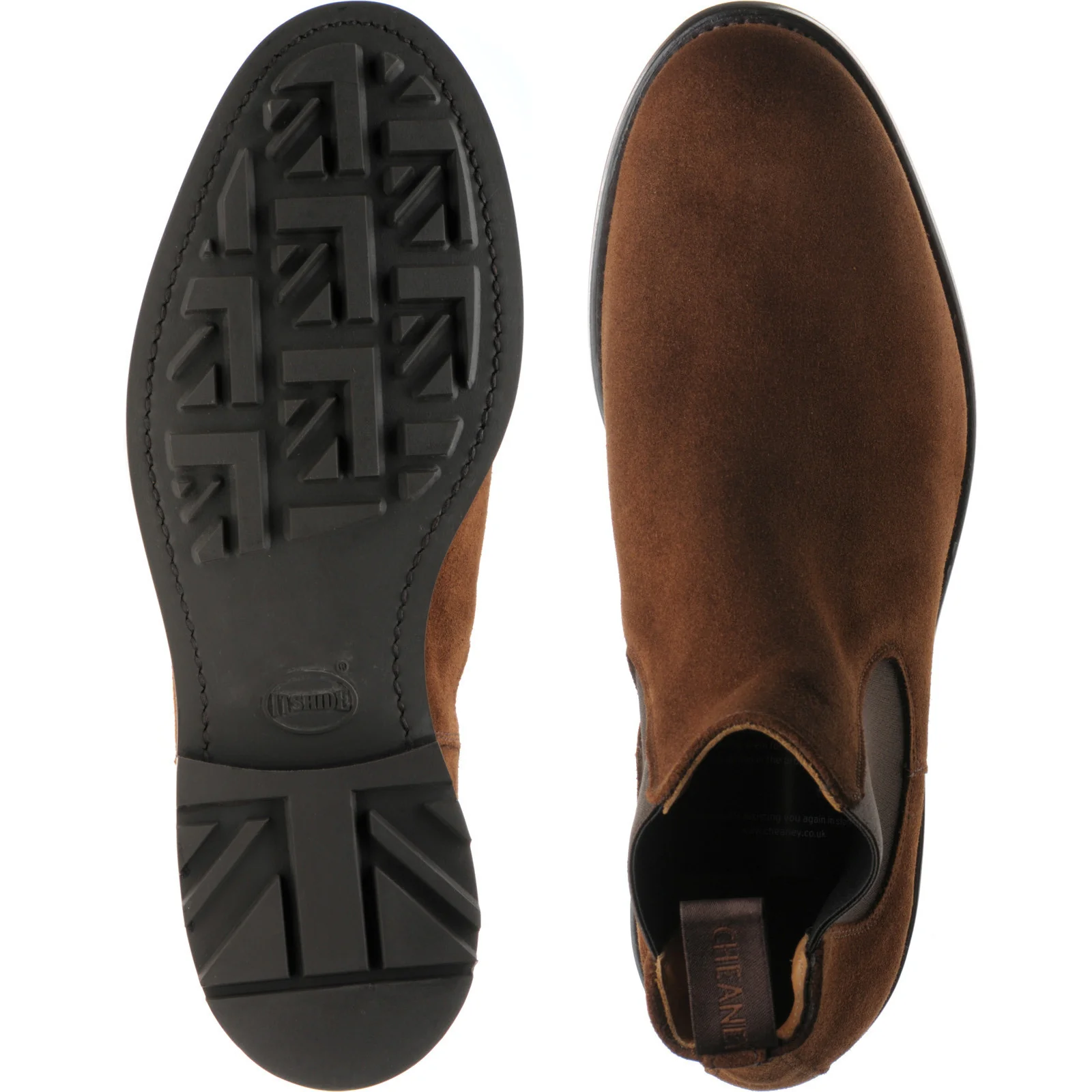 Cheaney Barnes III R mens rubber-soled Chelsea boots in snuff repello suede - Image 3