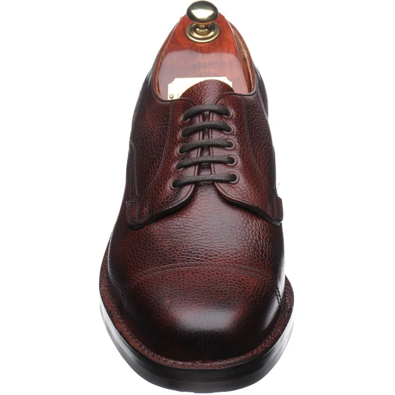 Cheaney Cairngorm II (Rubber) mens rubber-soled Derby shoes in burgundy grain - Image 2