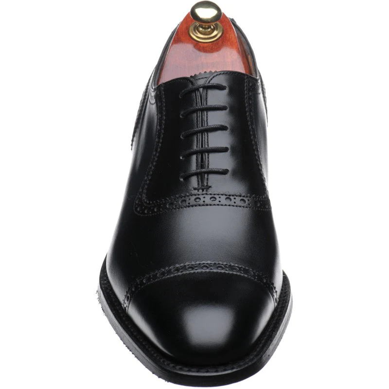 Cheaney FenRubber mens rubber-soled semi-brogues in black calf - Image 2