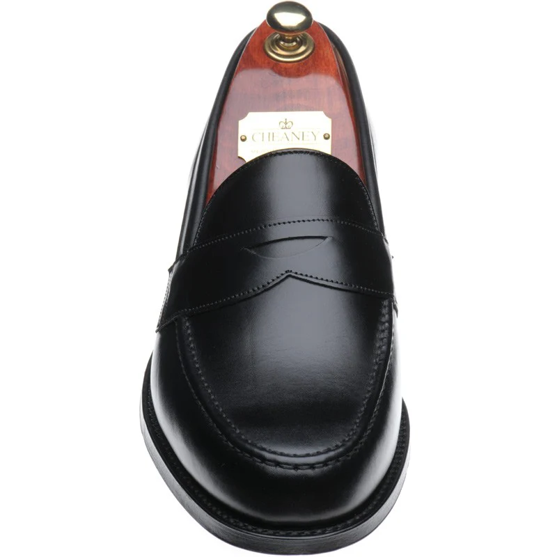 Cheaney Hudson mens loafers in black calf - Image 2