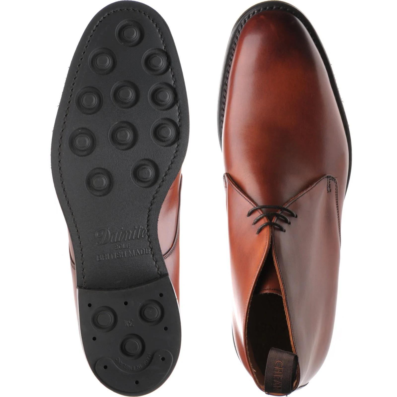 Cheaney Jackie III Rubber mens rubber-soled Chukka boots in dark leaf calf - Image 3