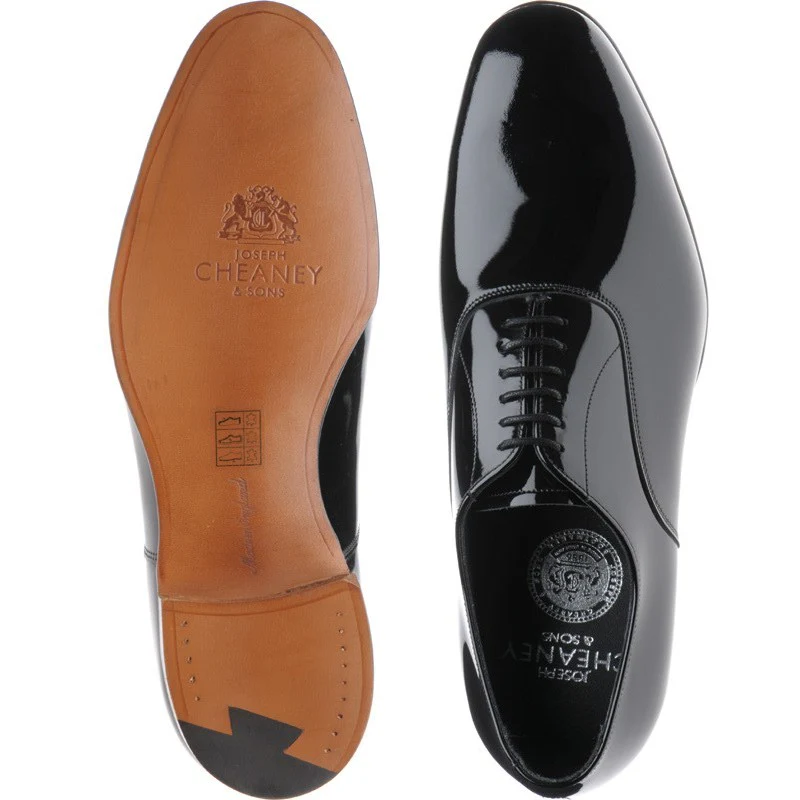 Cheaney Kelly mens in black patent - Image 3