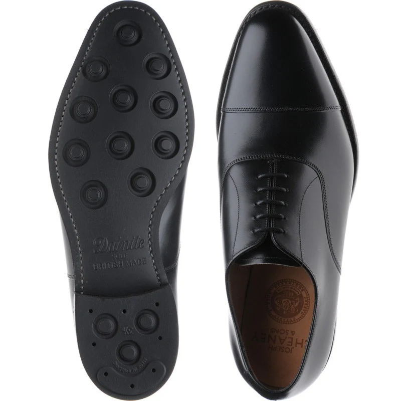 Cheaney Lime Rubber mens rubber-soled Oxfords in black calf - Image 3