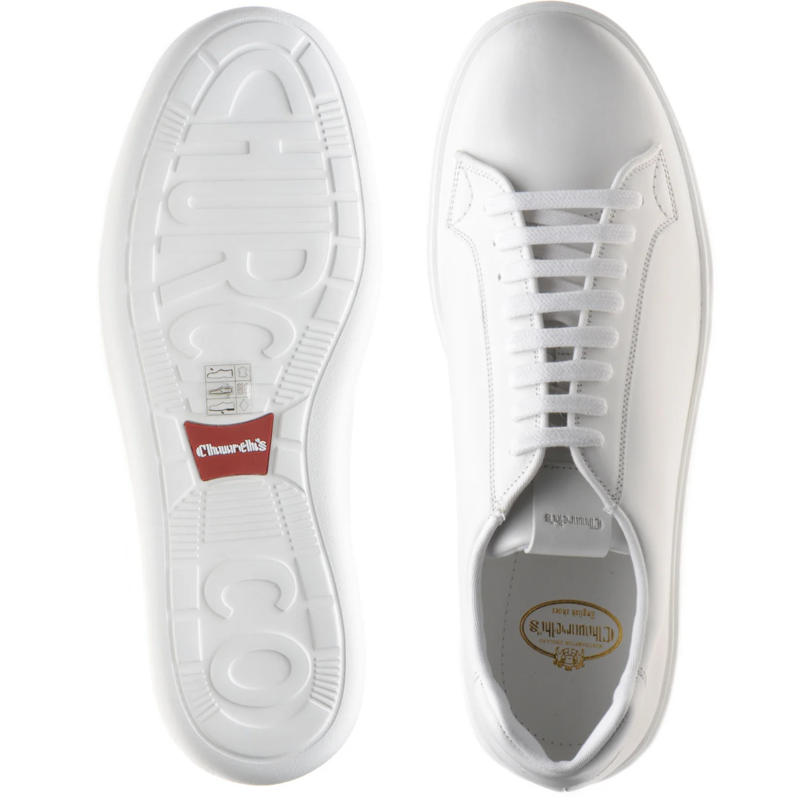 Church Boland mens rubber-soled in white calf - Image 3