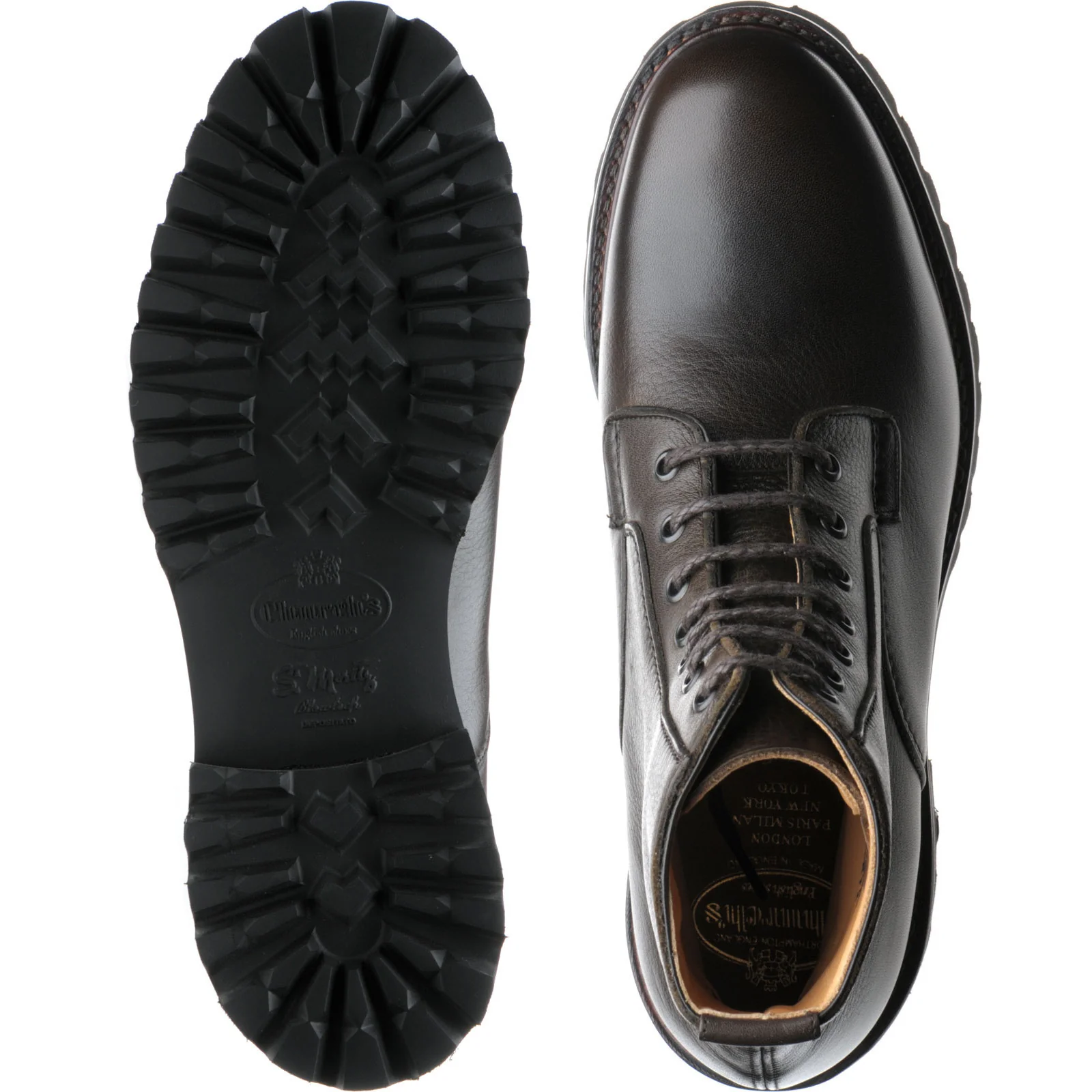 Church Coalport 2 mens rubber-soled boots in ebony grain - Image 3