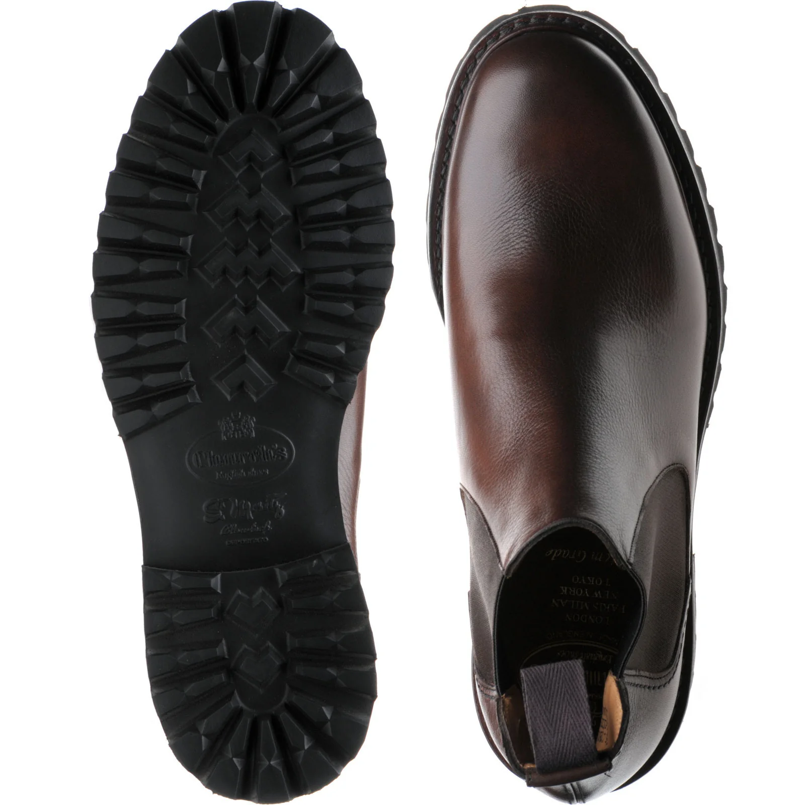 Church Cornwood 2 mens rubber-soled Chelsea boots in burnt soft grain calf - Image 3