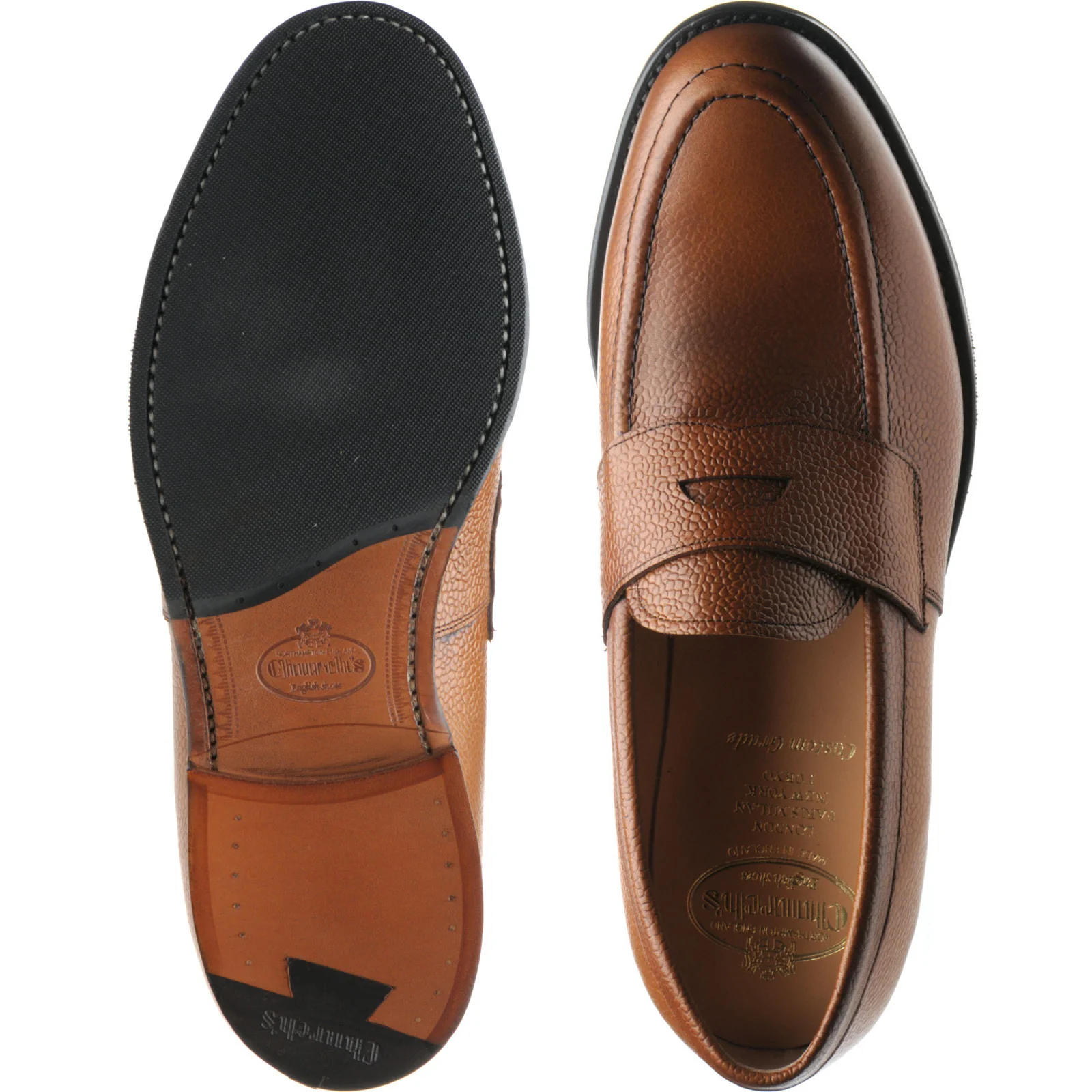 Church Dawley 2 mens hybrid-soled loafers in walnut grain - Image 3