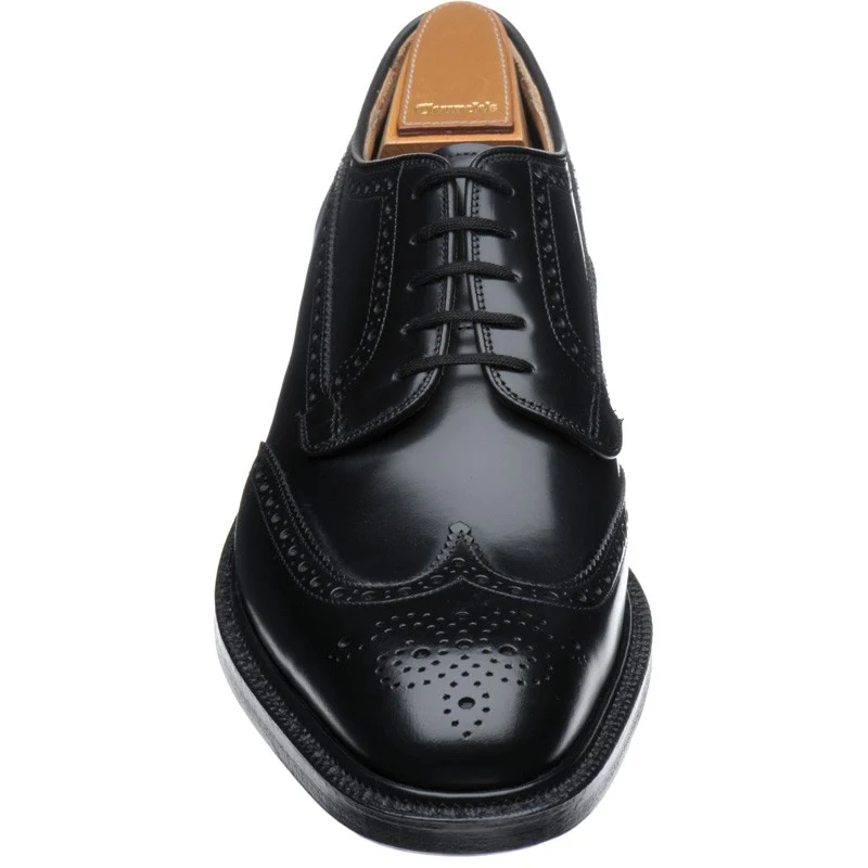 Church Grafton mens brogues in black polished binder - Image 2