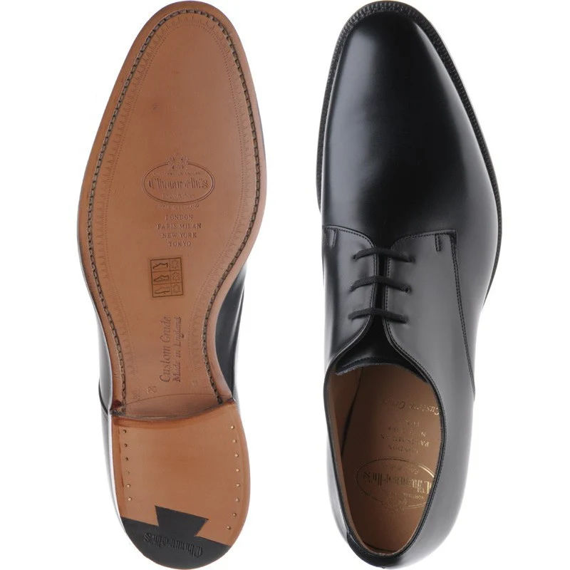 Church Oslo mens Derby shoes in black calf - Image 3