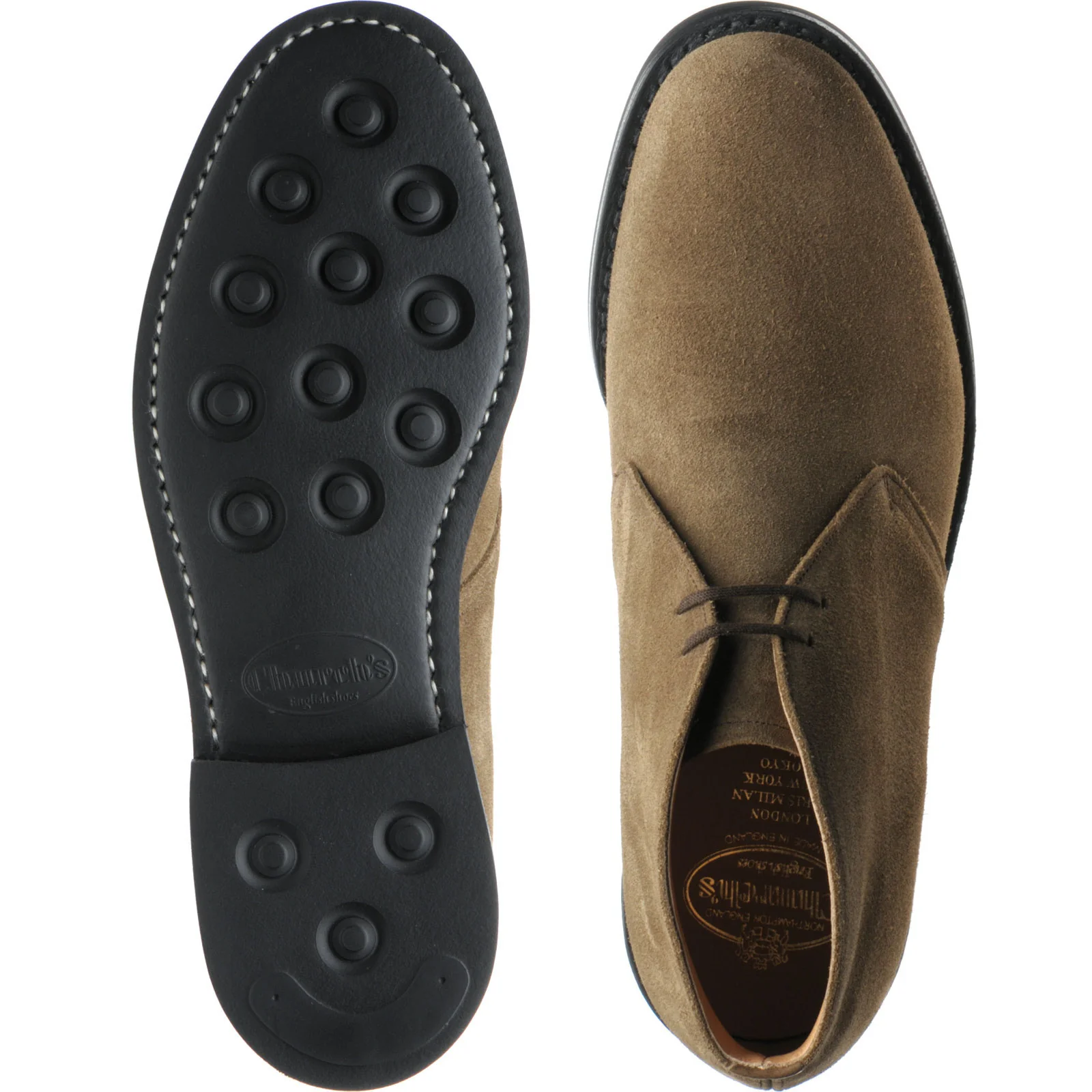 Church Ryder III Lightweight mens rubber-soled Chukka boots in mud suede - Image 3