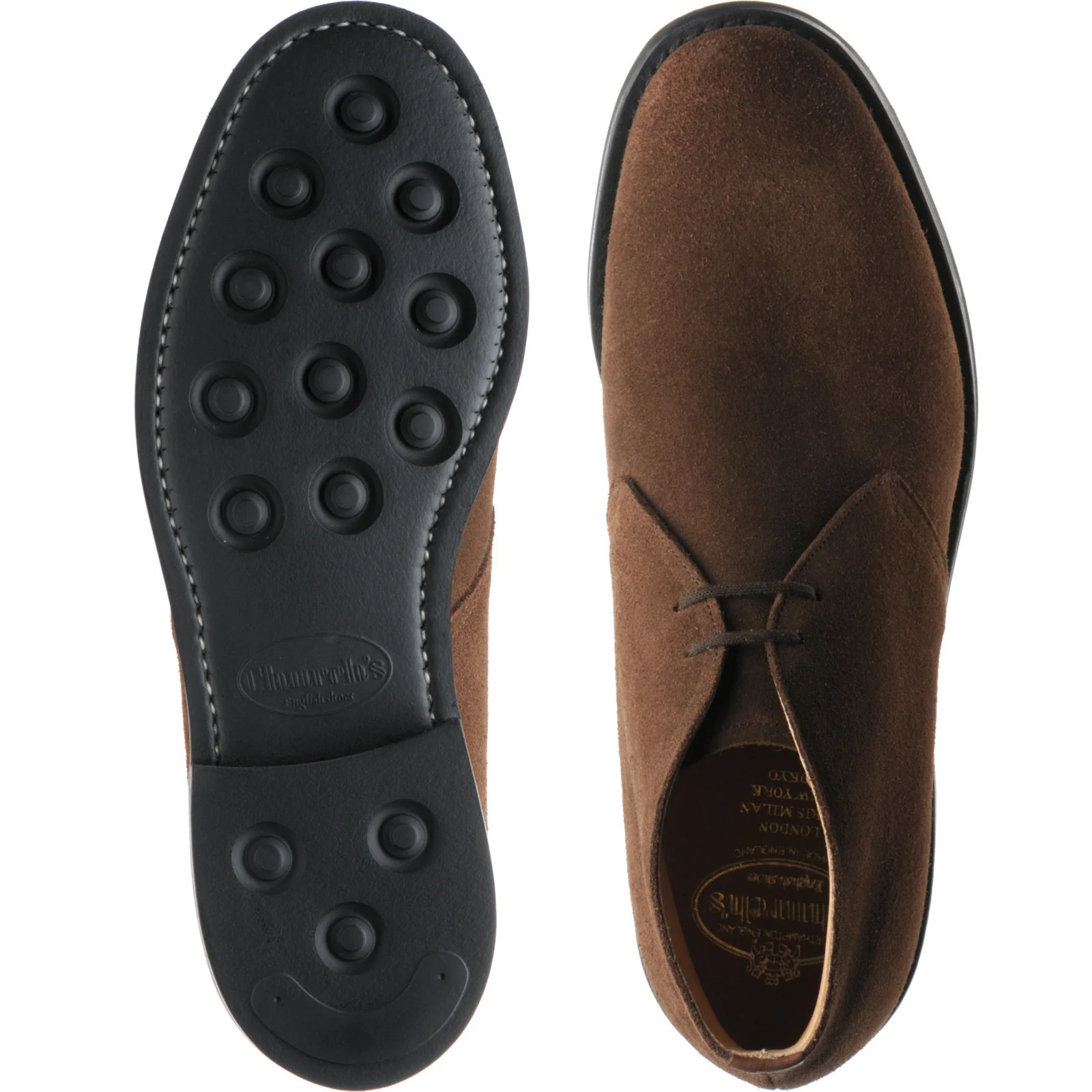 Church Ryder III Lightweight mens rubber-soled Chukka boots in sigar suede - Image 3