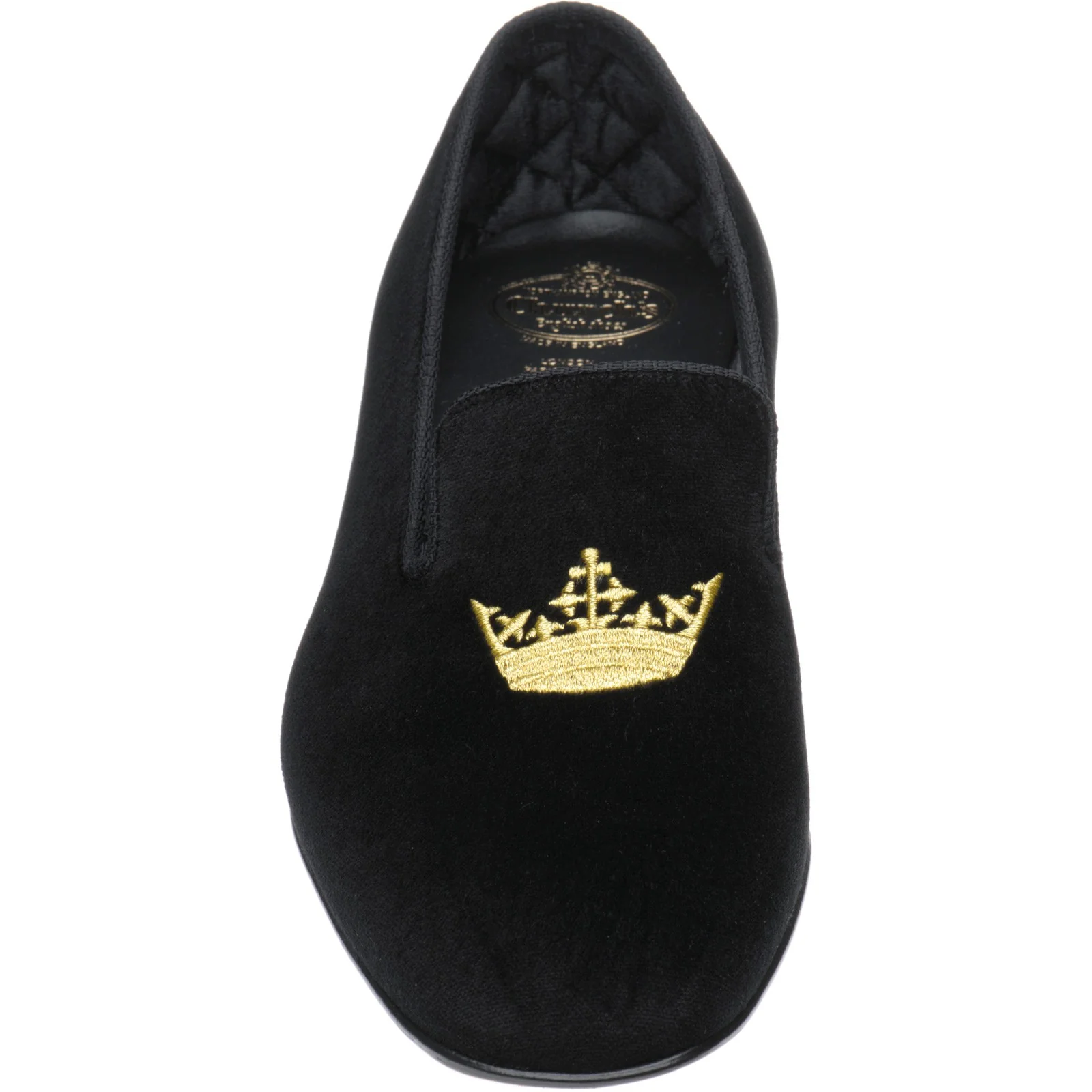 Church Sovereign slippers in black velvet - Image 2