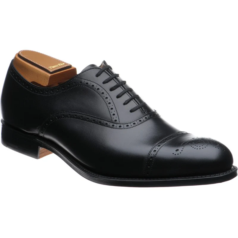 Church Toronto mens semi-brogues in black calf