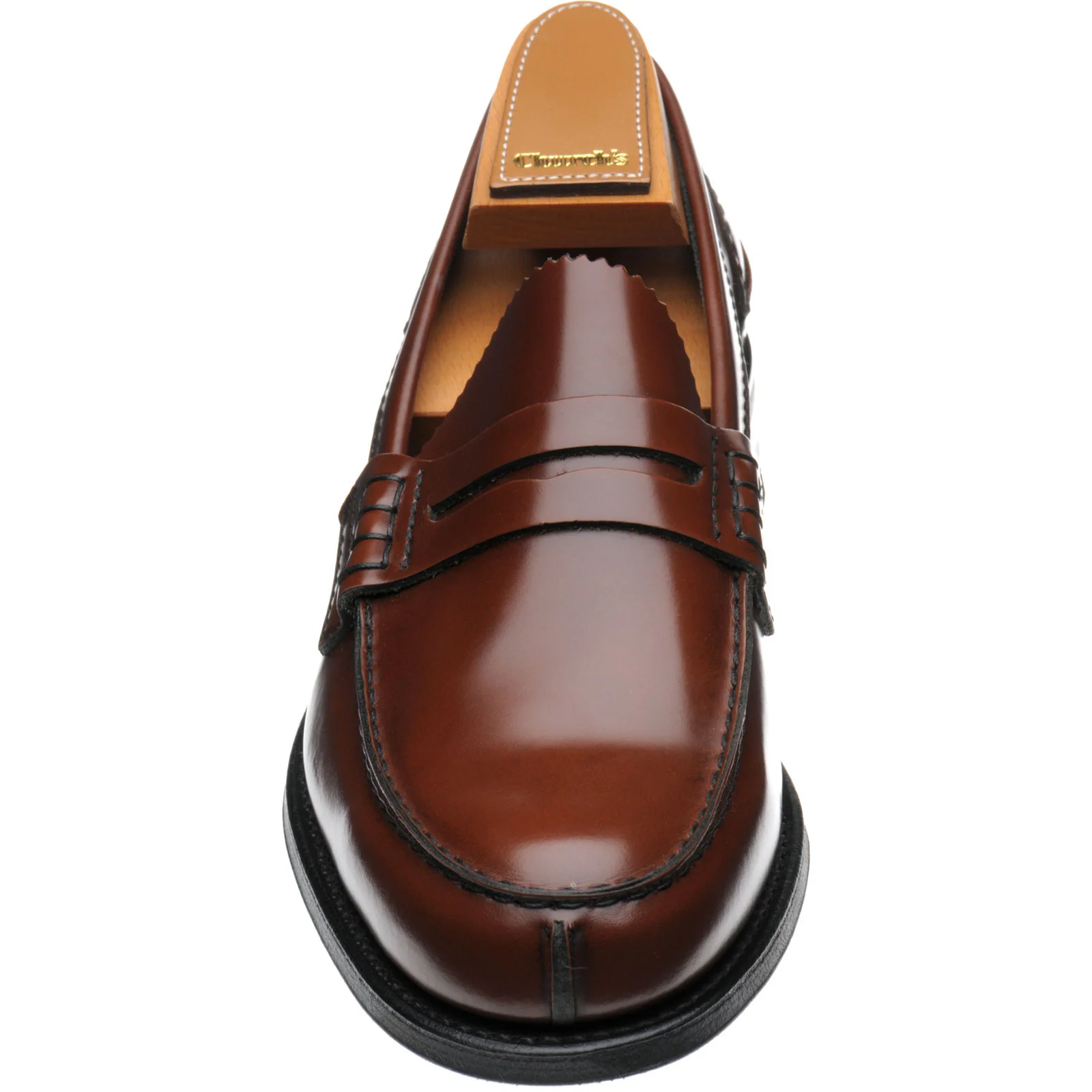 Church Tunbridge R mens rubber-soled loafers in tabac - Image 2