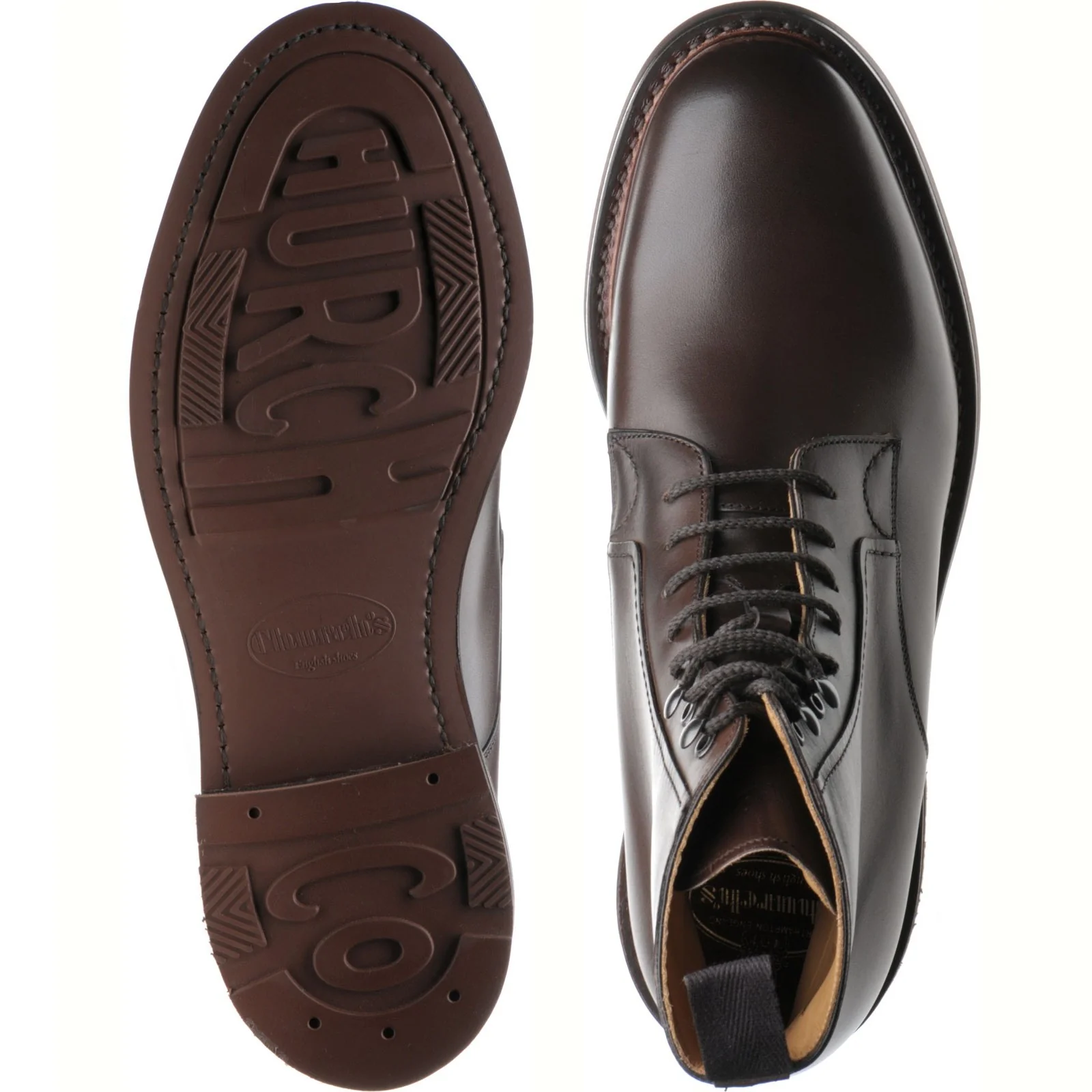 Church Wootton mens rubber-soled boots in ebony calf - Image 3