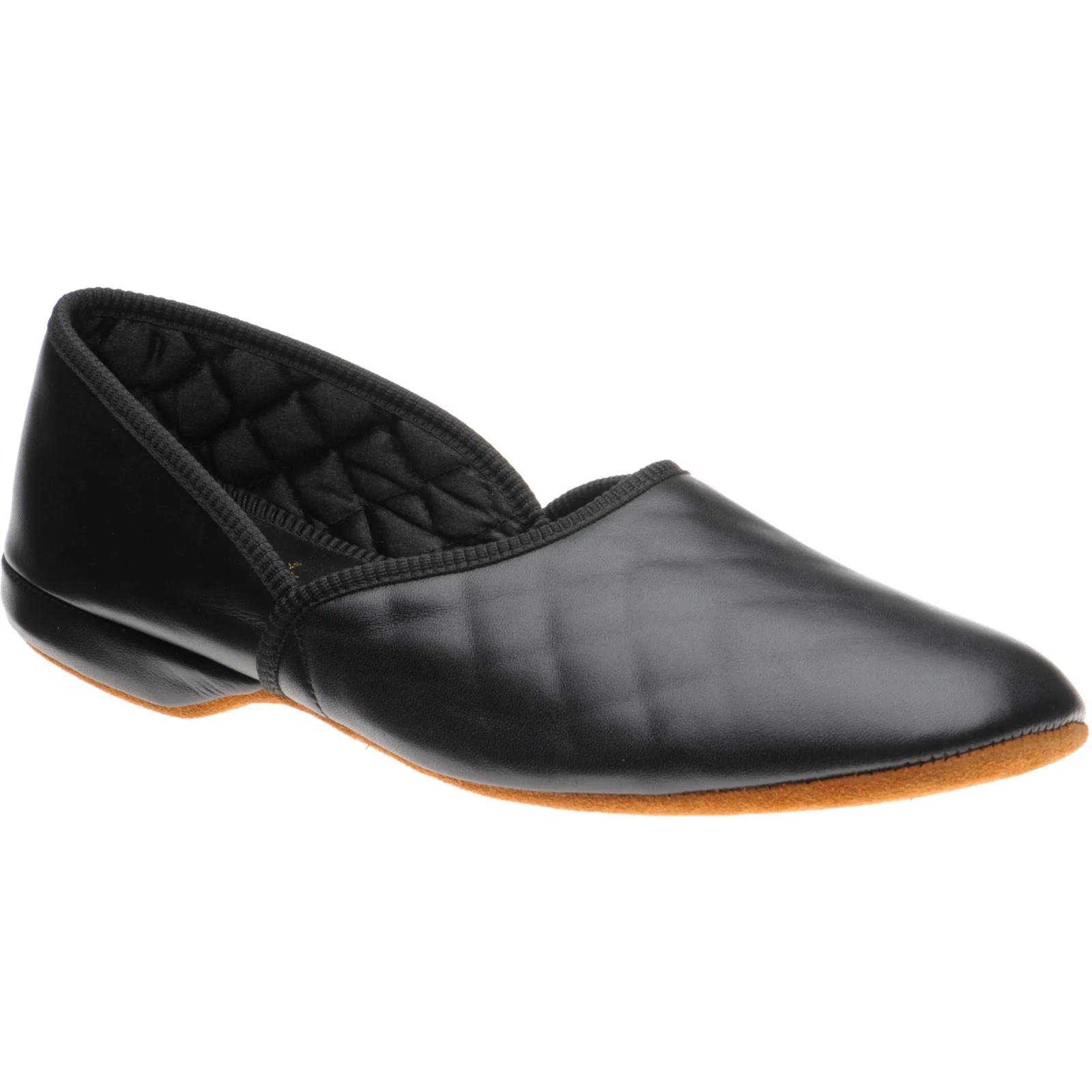 Herring Alexander mens slippers in black calf