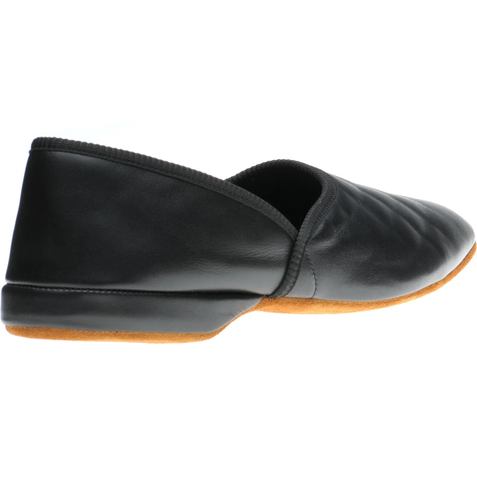 Herring Alexander mens slippers in black calf - Image 4