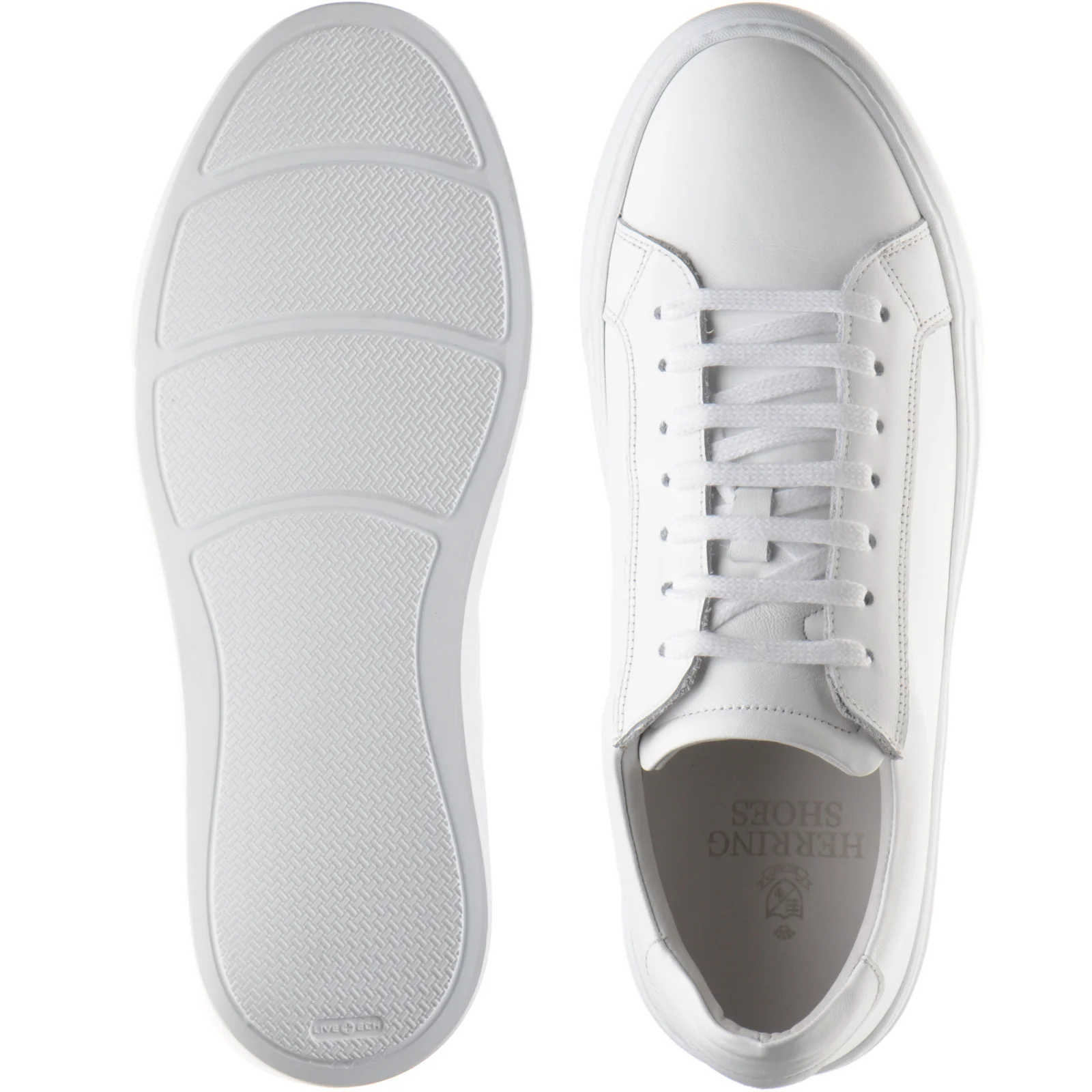 Herring Amalfi mens rubber-soled in white calf (second) - Image 3
