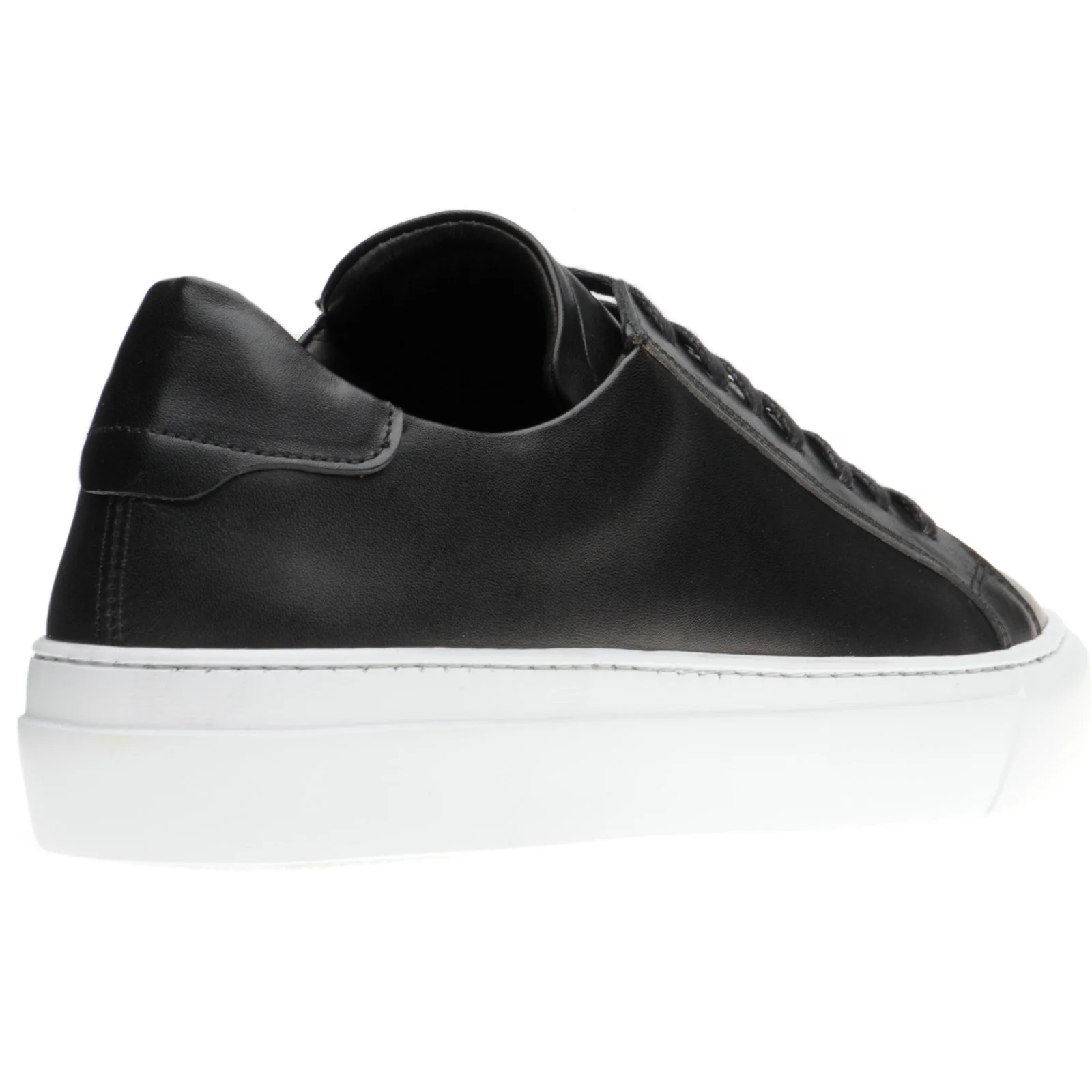 Herring Amalfi mens rubber-soled trainers in black calf - Image 4