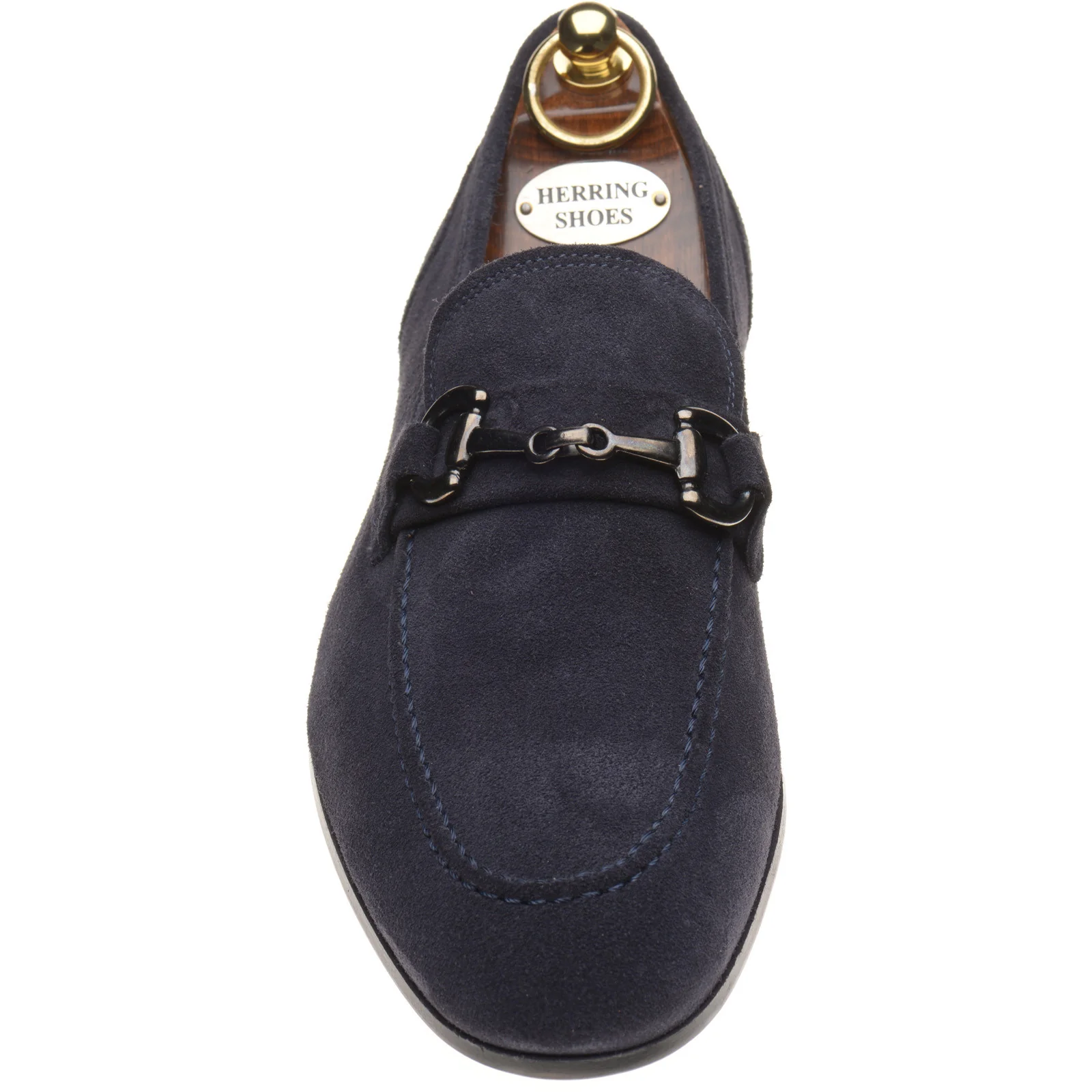 Herring Ancona mens hybrid-soled loafers in blue suede - Image 2