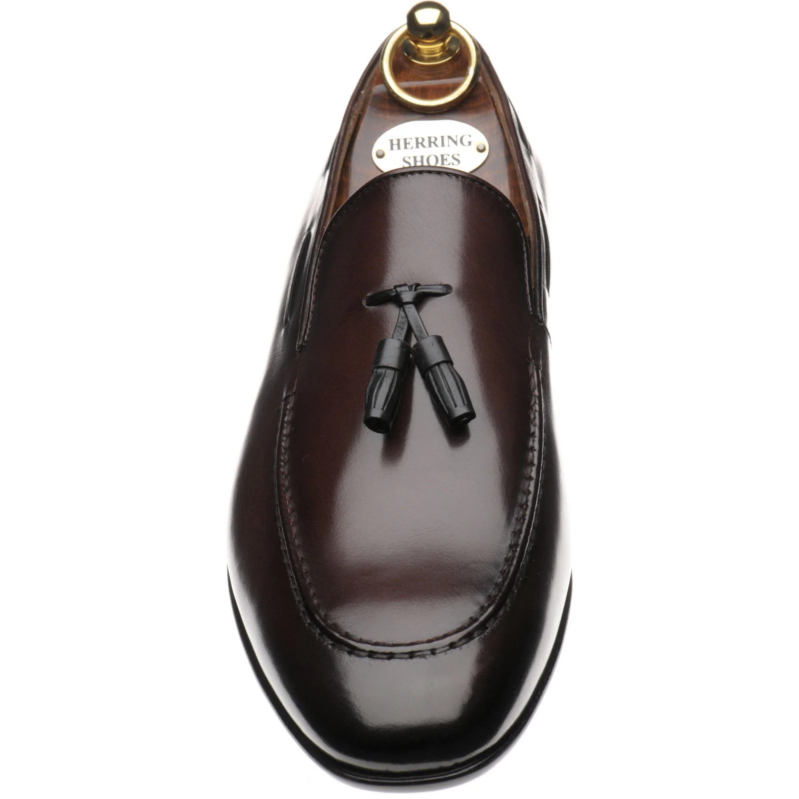 Herring Andalusia mens rubber-soled tasselled loafers in brown calf - Image 2