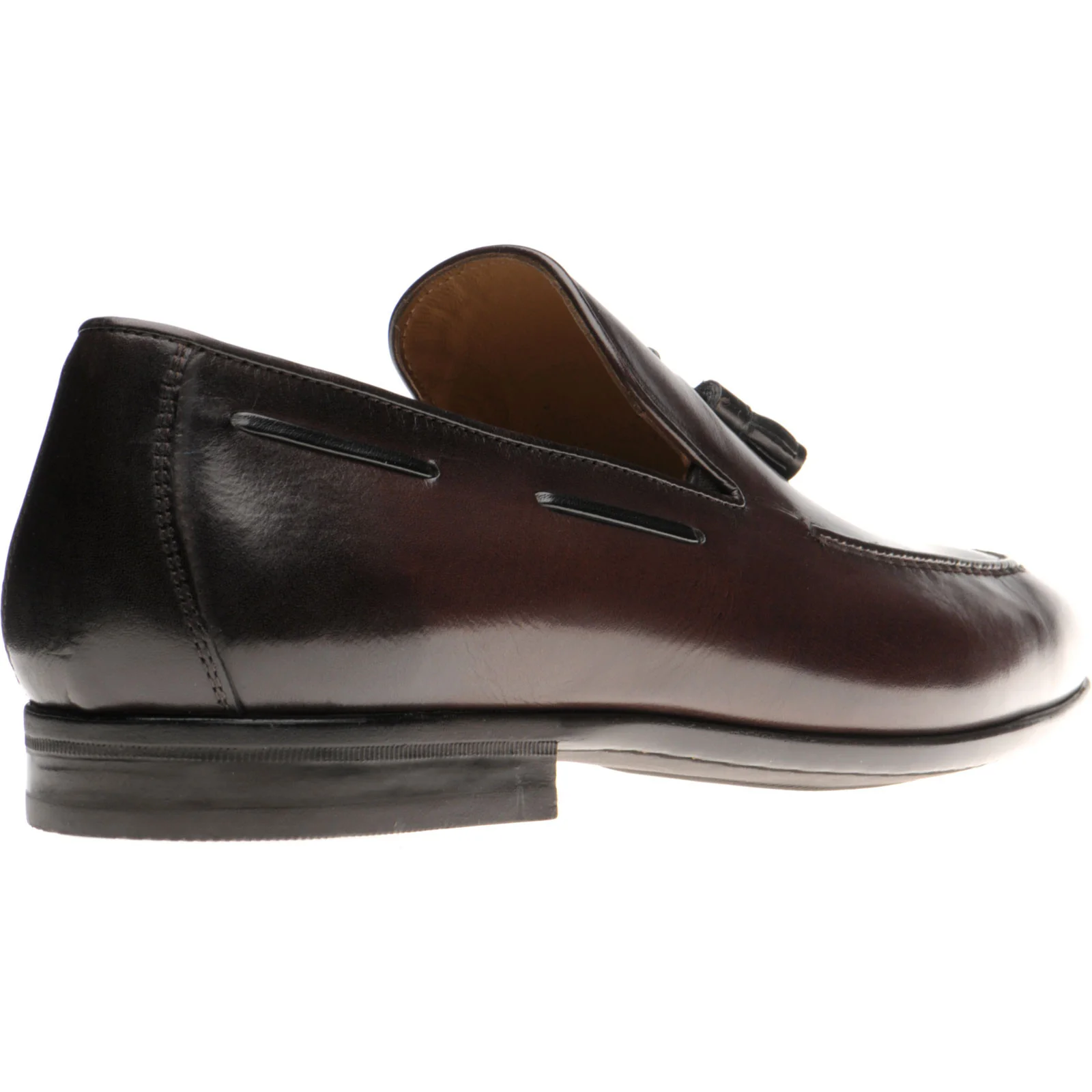 Herring Andalusia mens rubber-soled tasselled loafers in brown calf - Image 4