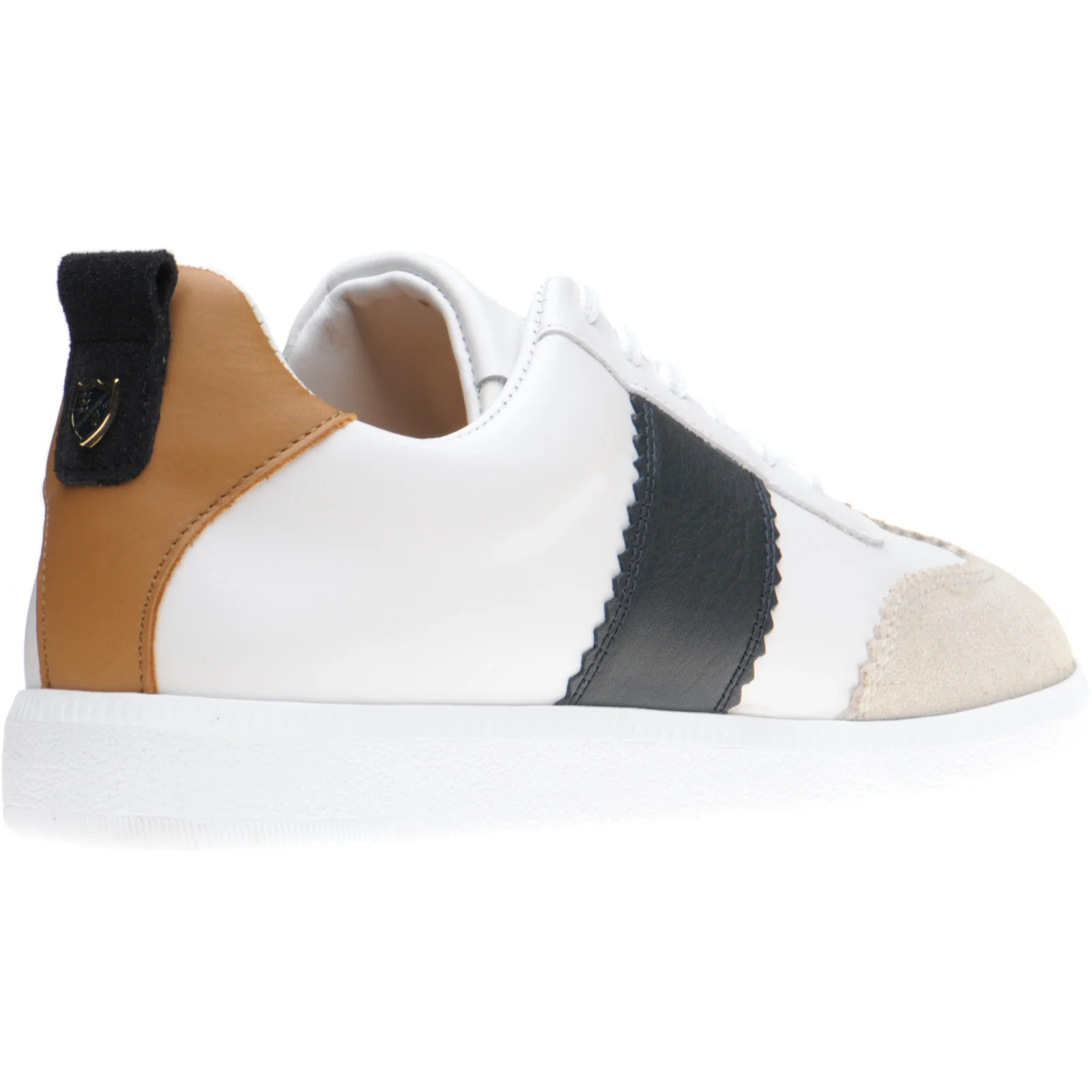 Herring Angelina ladies rubber-soled in white and navy - Image 4