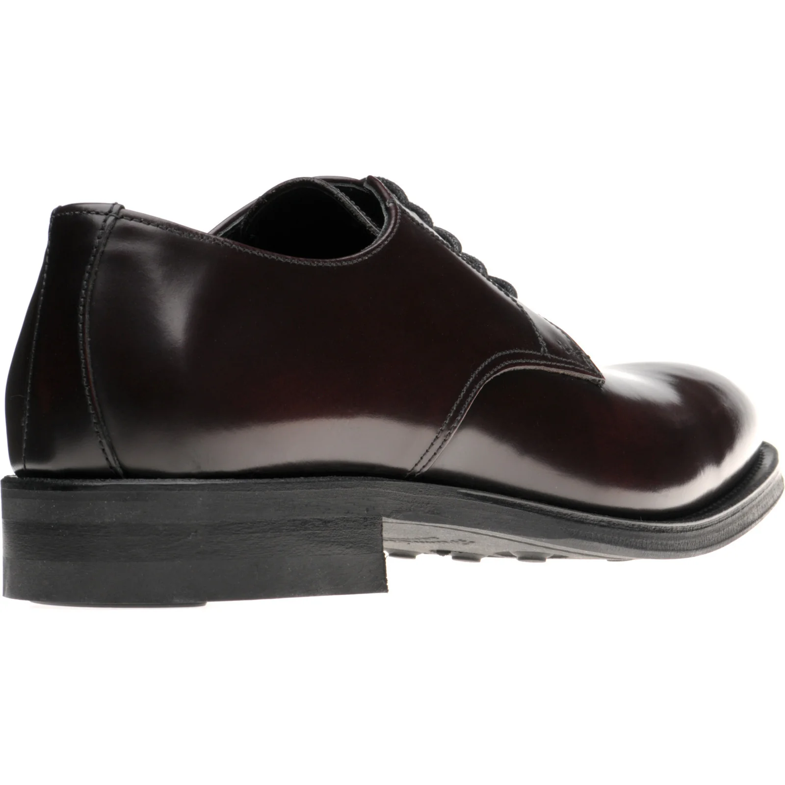 Herring Arundel mens rubber-soled Derby shoes in burgundy polished - Image 4