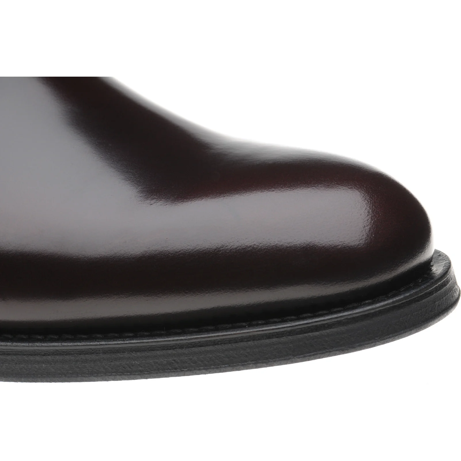 Herring Arundel mens rubber-soled Derby shoes in burgundy polished (second) - Image 5