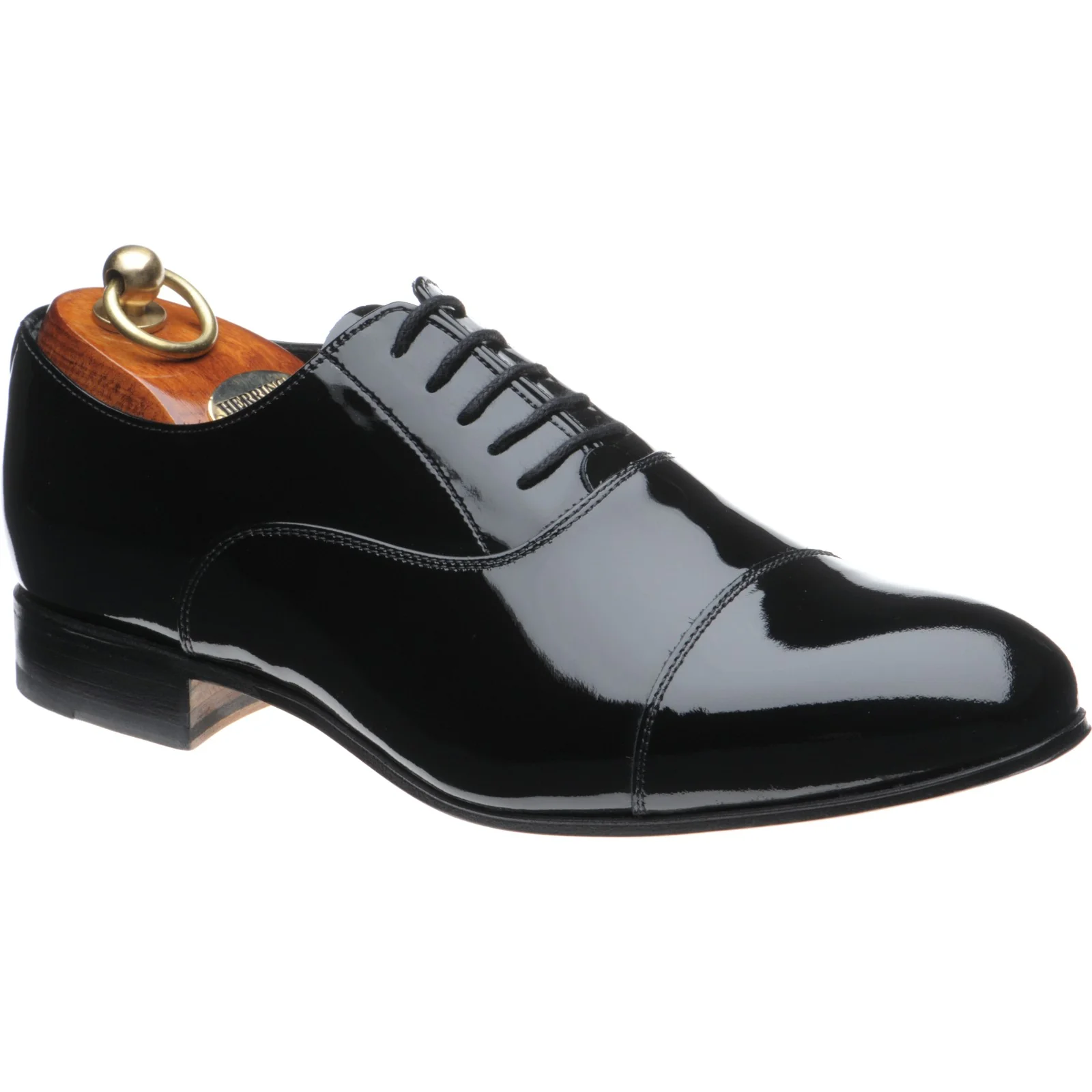 Herring Aston mens Oxfords in black patent (second)