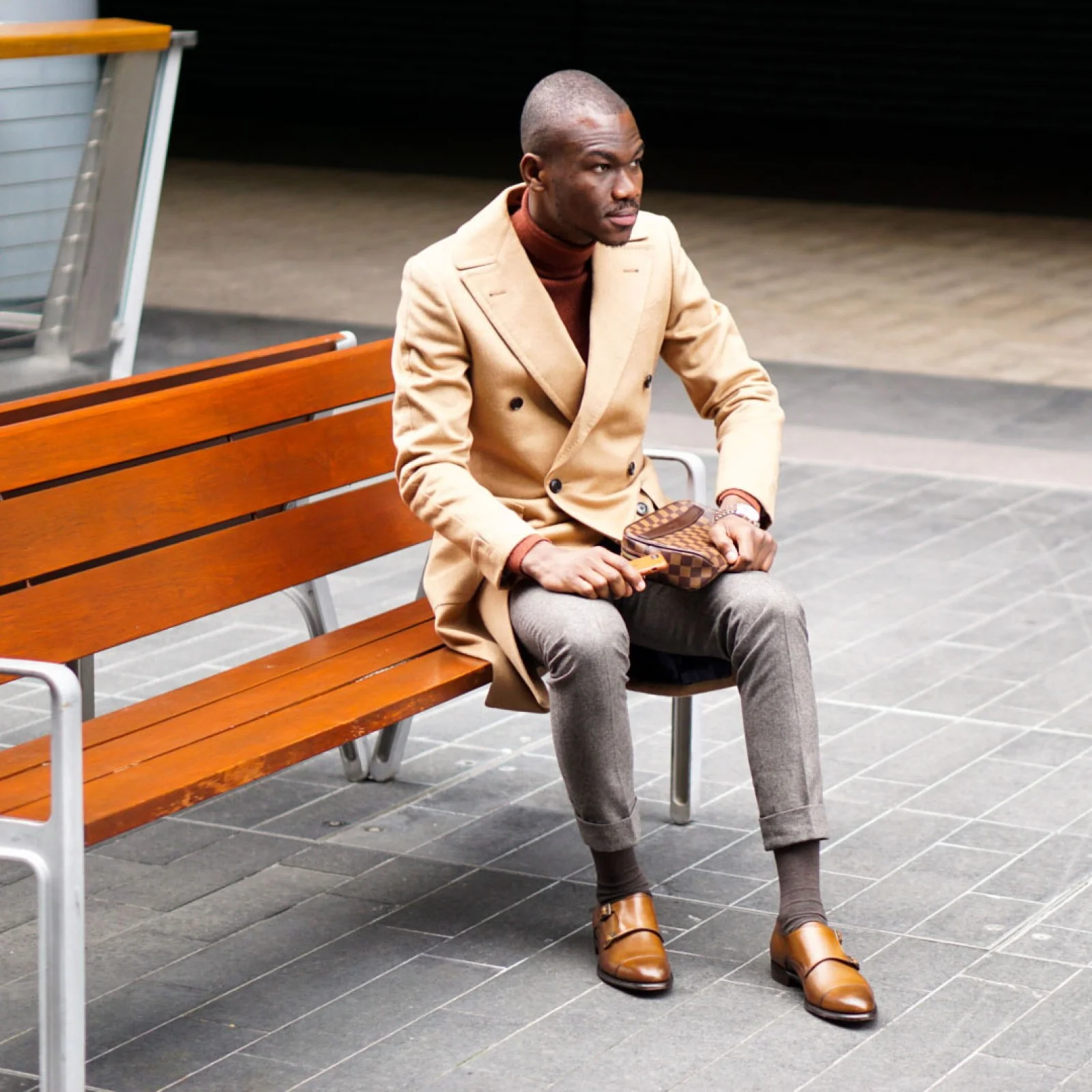 Herring Attlee mens double monk shoes in mahogany calf - Image 6