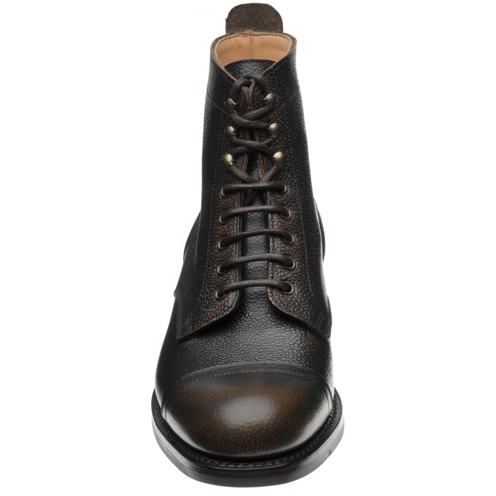 Herring Badminton mens rubber-soled boots in bronze rub off - Image 2
