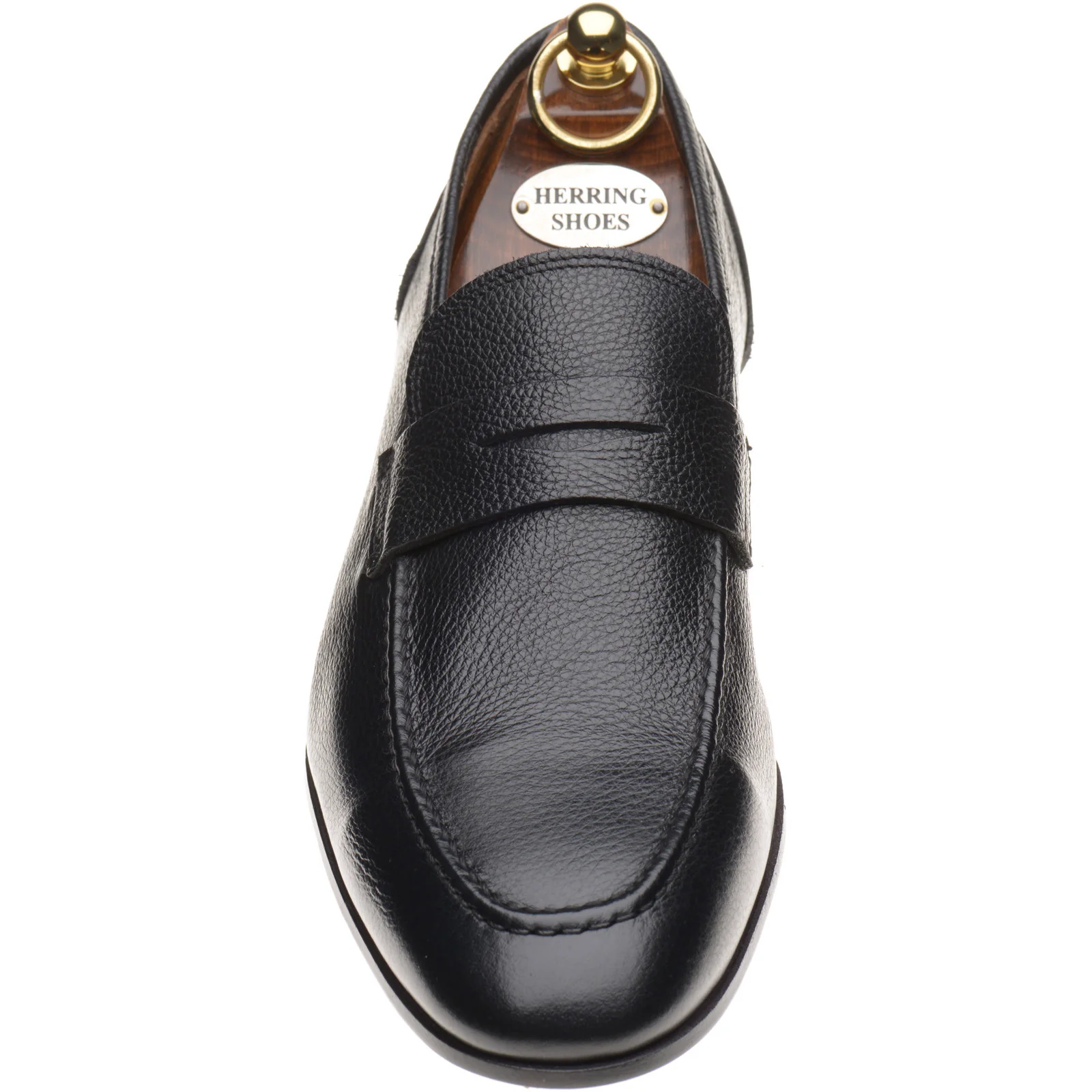Herring Barbato mens hybrid-soled loafers in black grain - Image 2