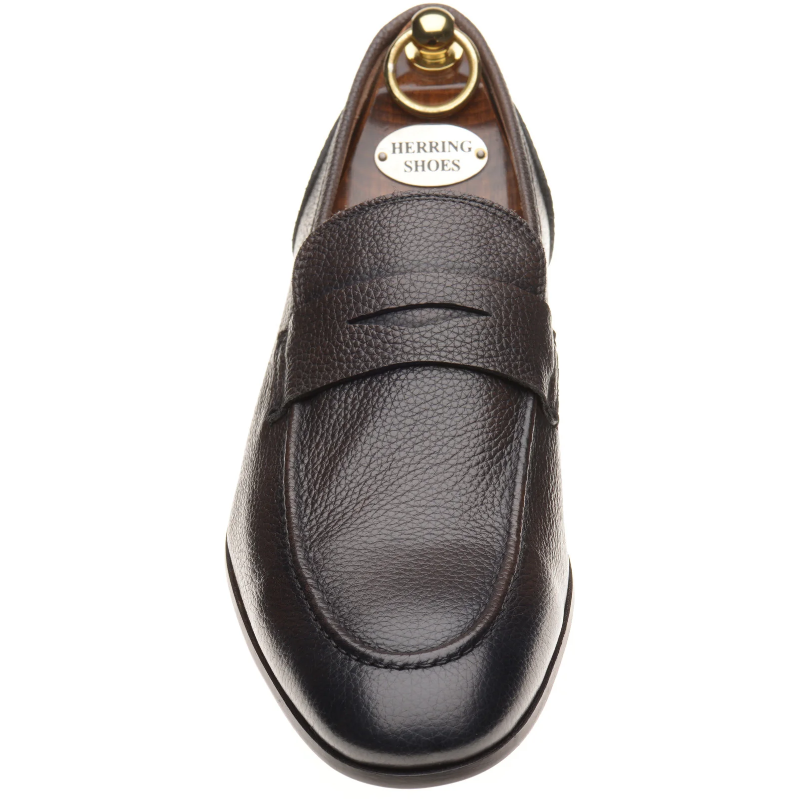 Herring Barbato mens hybrid-soled loafers in brown grain - Image 2