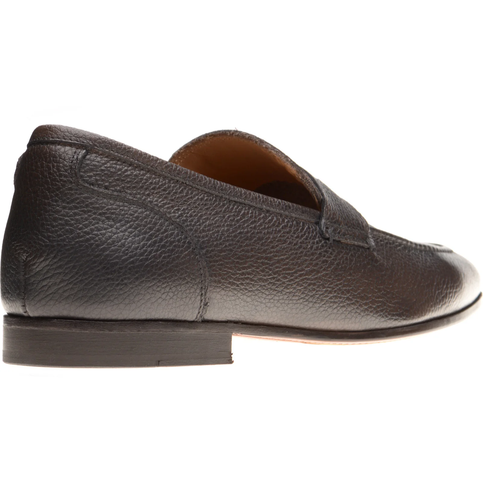 Herring Barbato mens hybrid-soled loafers in brown grain (second) - Image 4