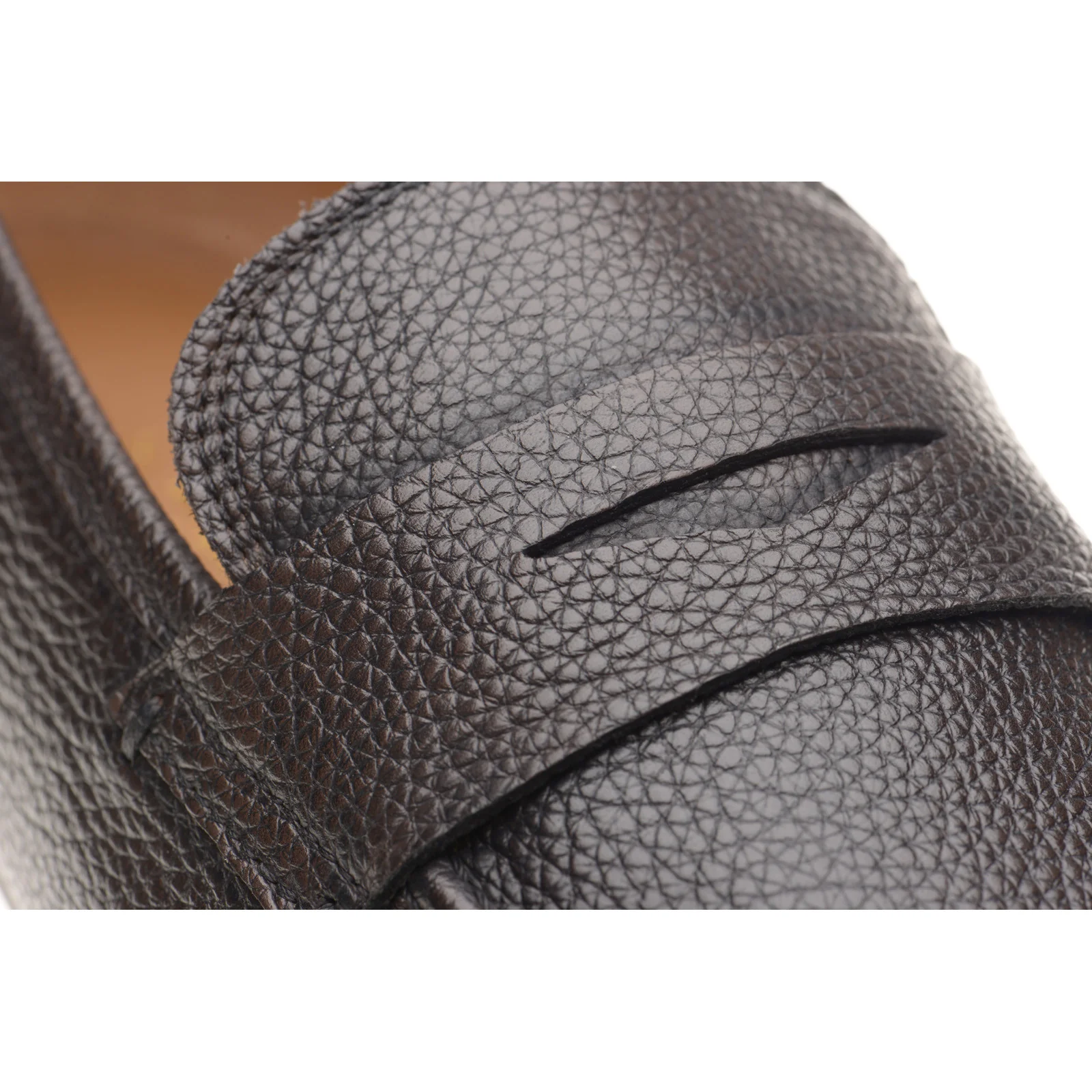 Herring Barbato mens hybrid-soled loafers in brown grain (second) - Image 5