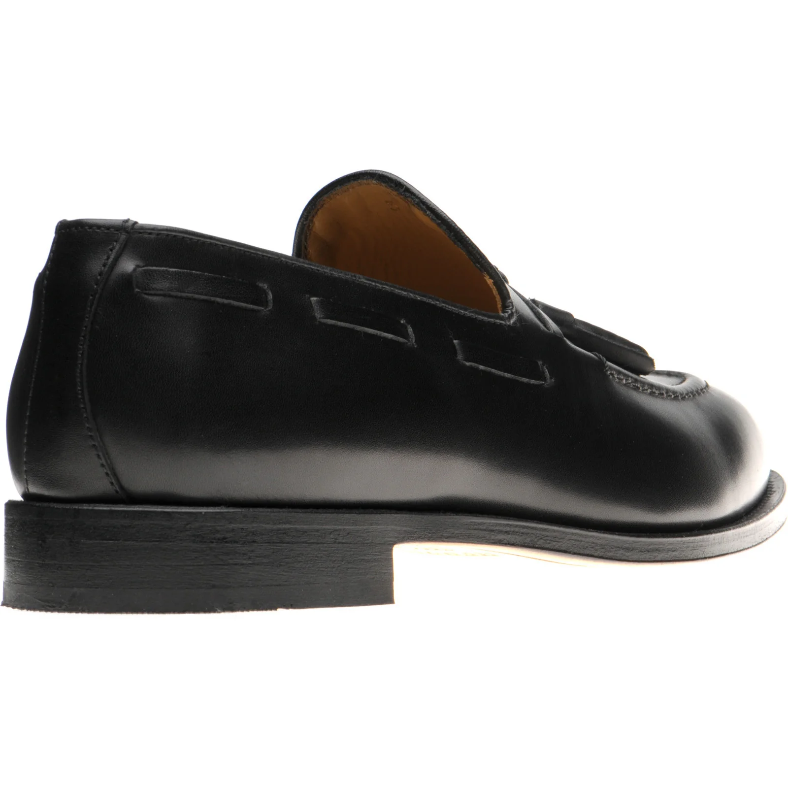 Herring Barcelona III mens tasselled loafers in black calf - Image 4