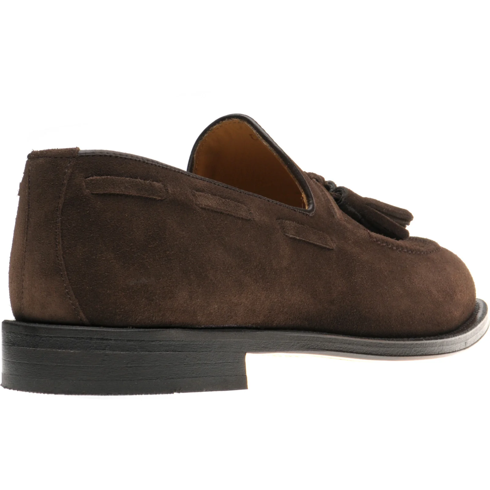 Herring Barcelona III mens tasselled loafers in brown suede - Image 4