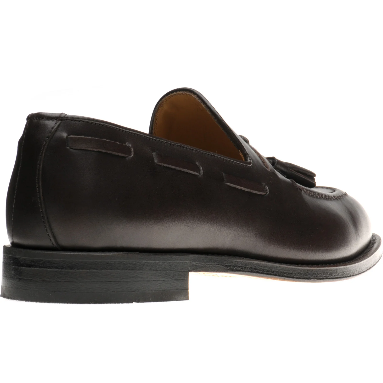 Herring Barcelona III mens tasselled loafers in dark brown calf - Image 4