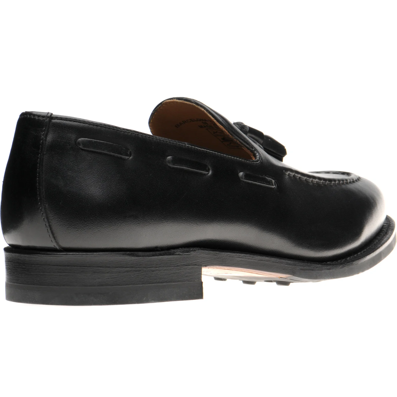 Herring Barcelona Rubber mens hybrid-soled loafers in black calf - Image 4