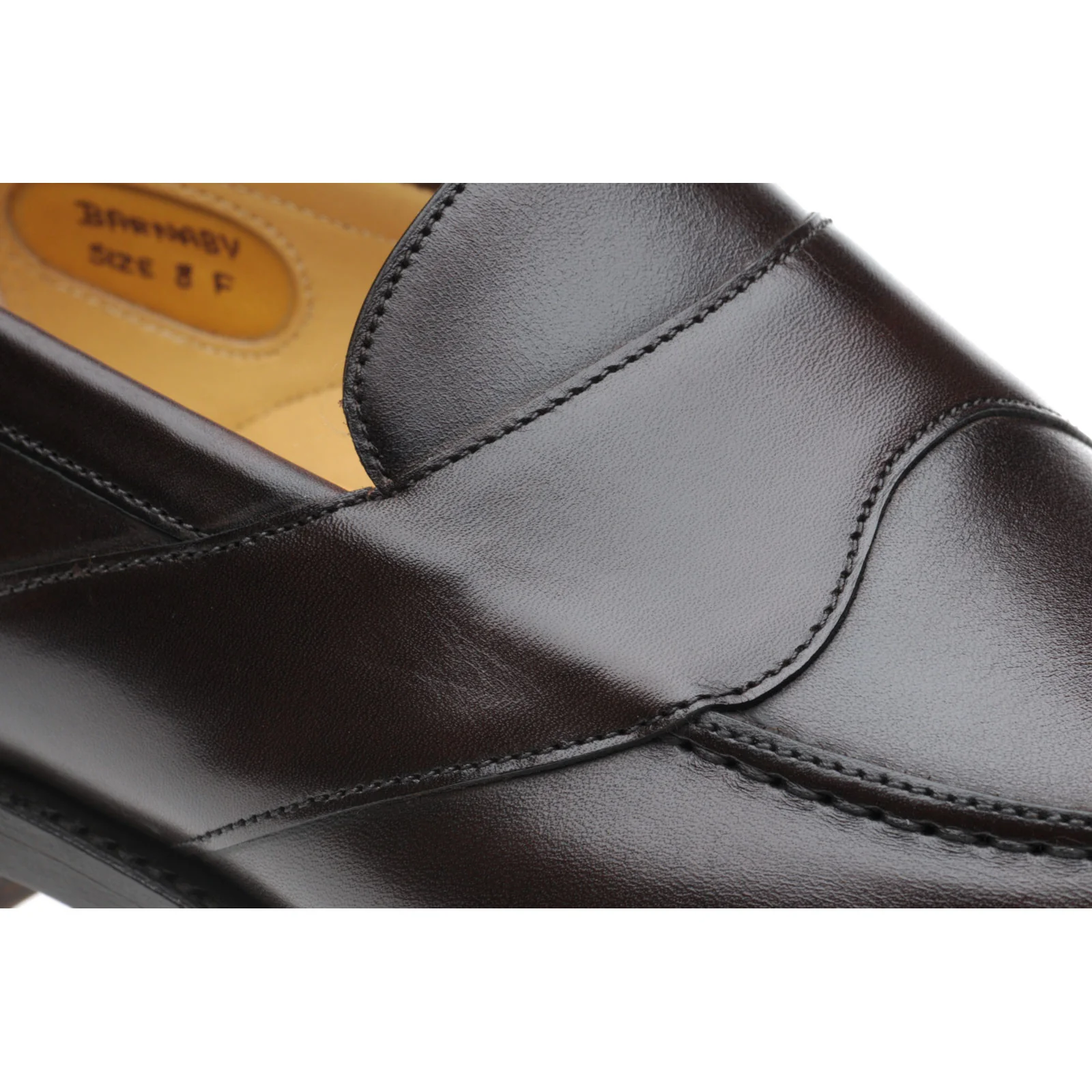 Herring Barnaby mens loafers in dark walnut (second) - Image 4