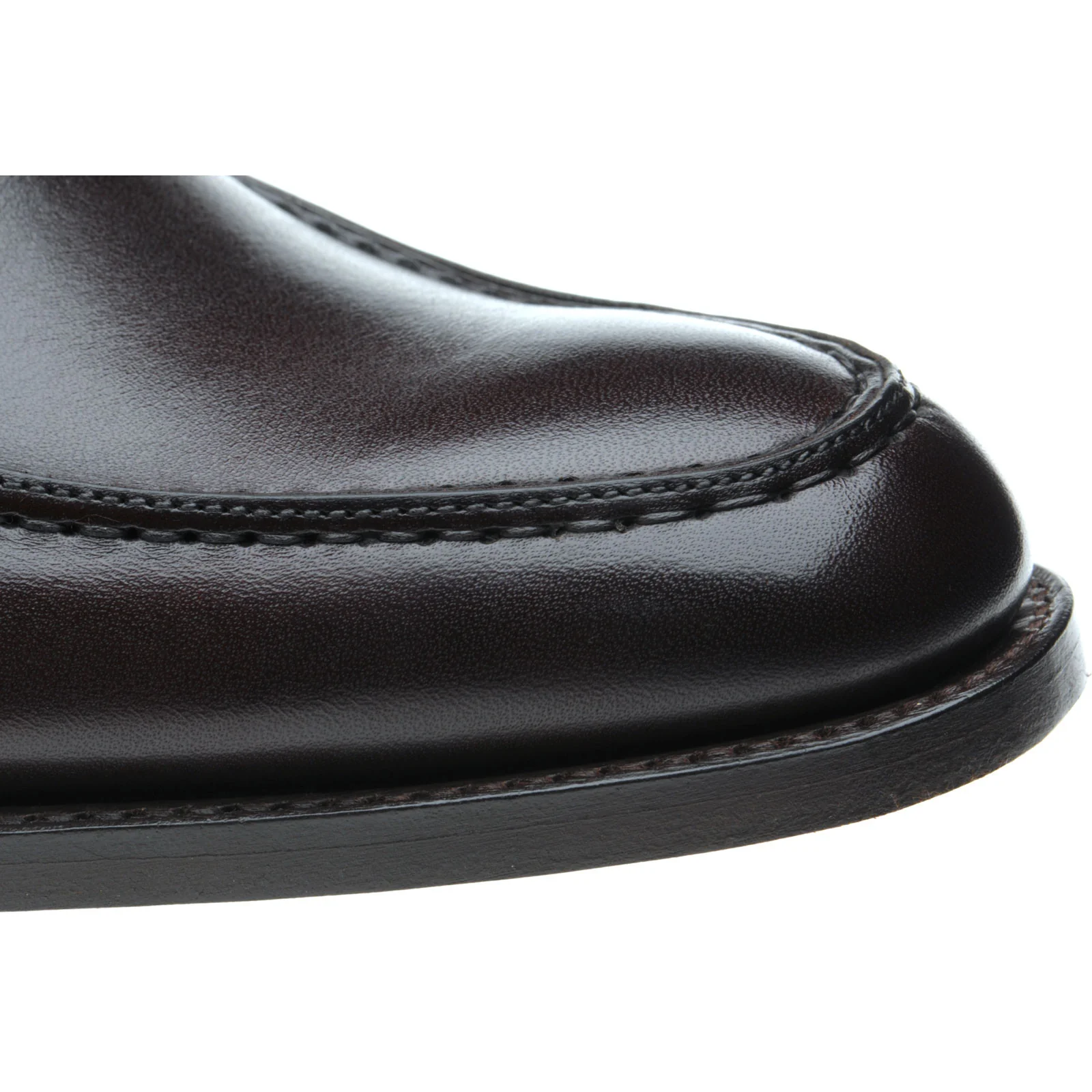 Herring Barnaby mens loafers in dark walnut (second) - Image 5