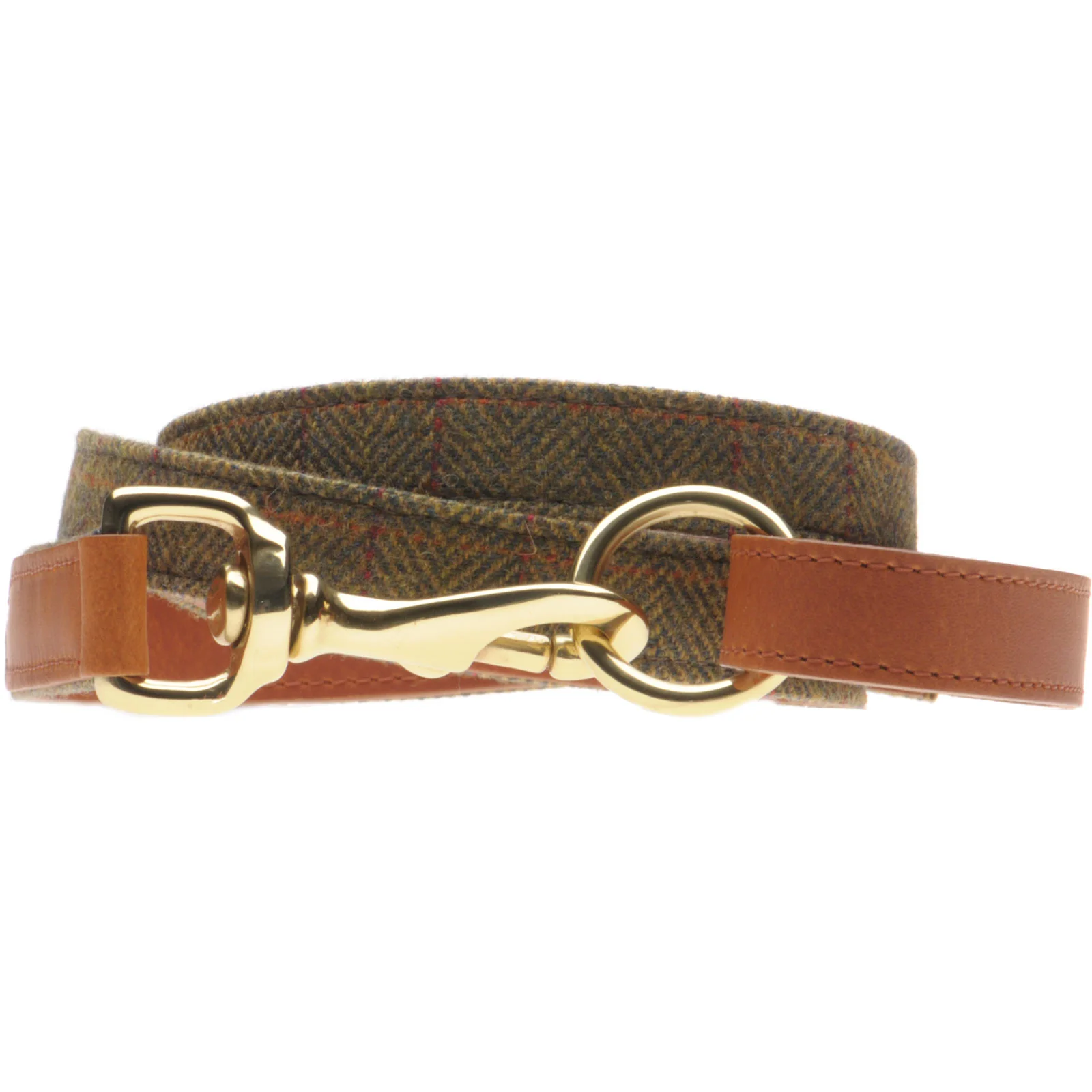 Herring Barney Dog Lead in tan and tweed