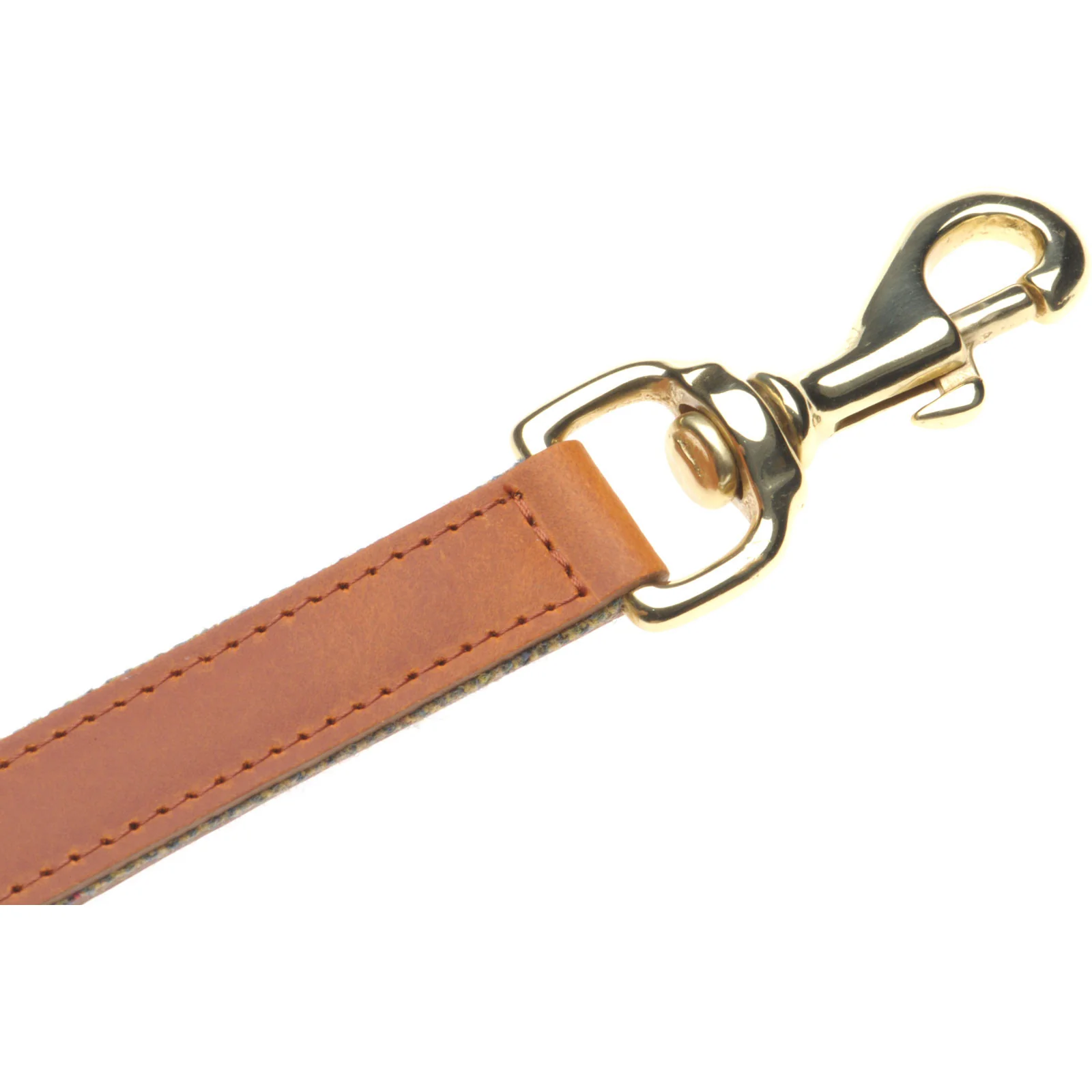 Herring Barney Dog Lead in tan and tweed - Image 4