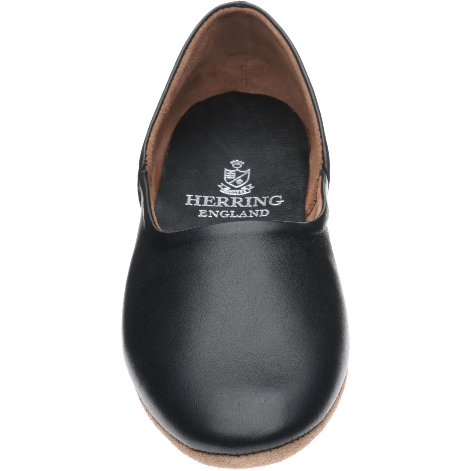 Herring Baron mens slippers in black calf - Image 2