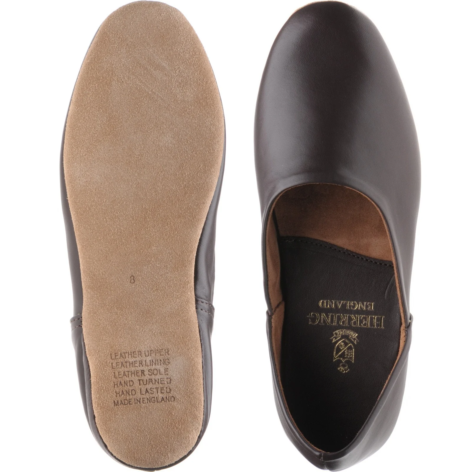 Herring Baron mens slippers in wine calf - Image 3